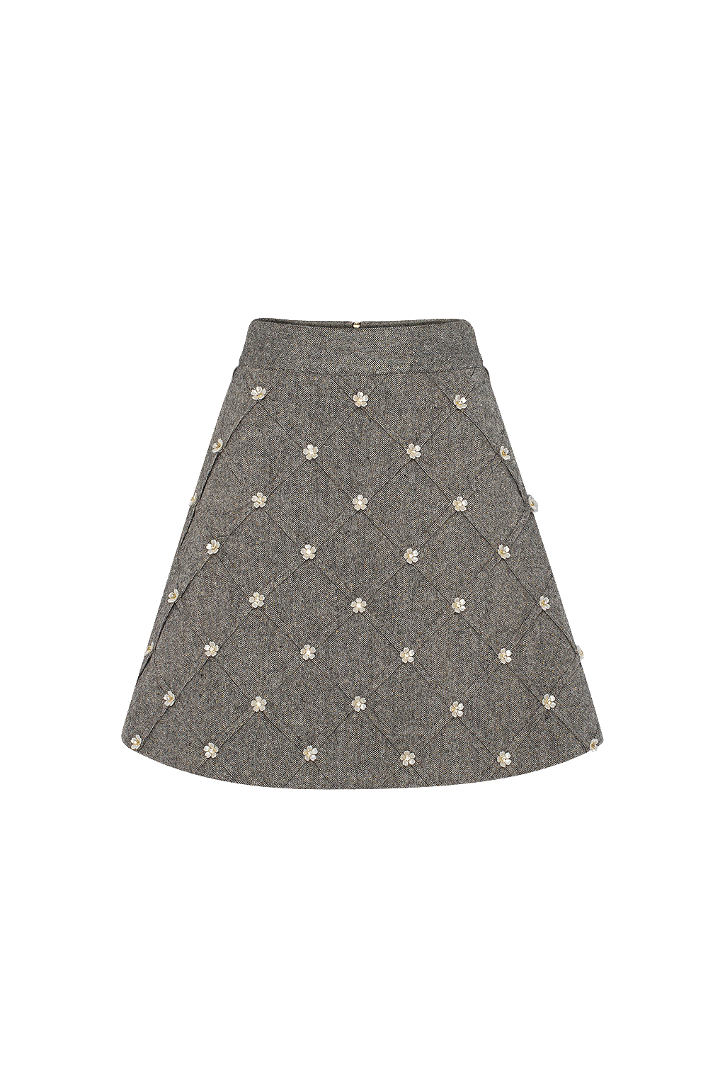 MINI SKIRT with flower decorations made by Guranda