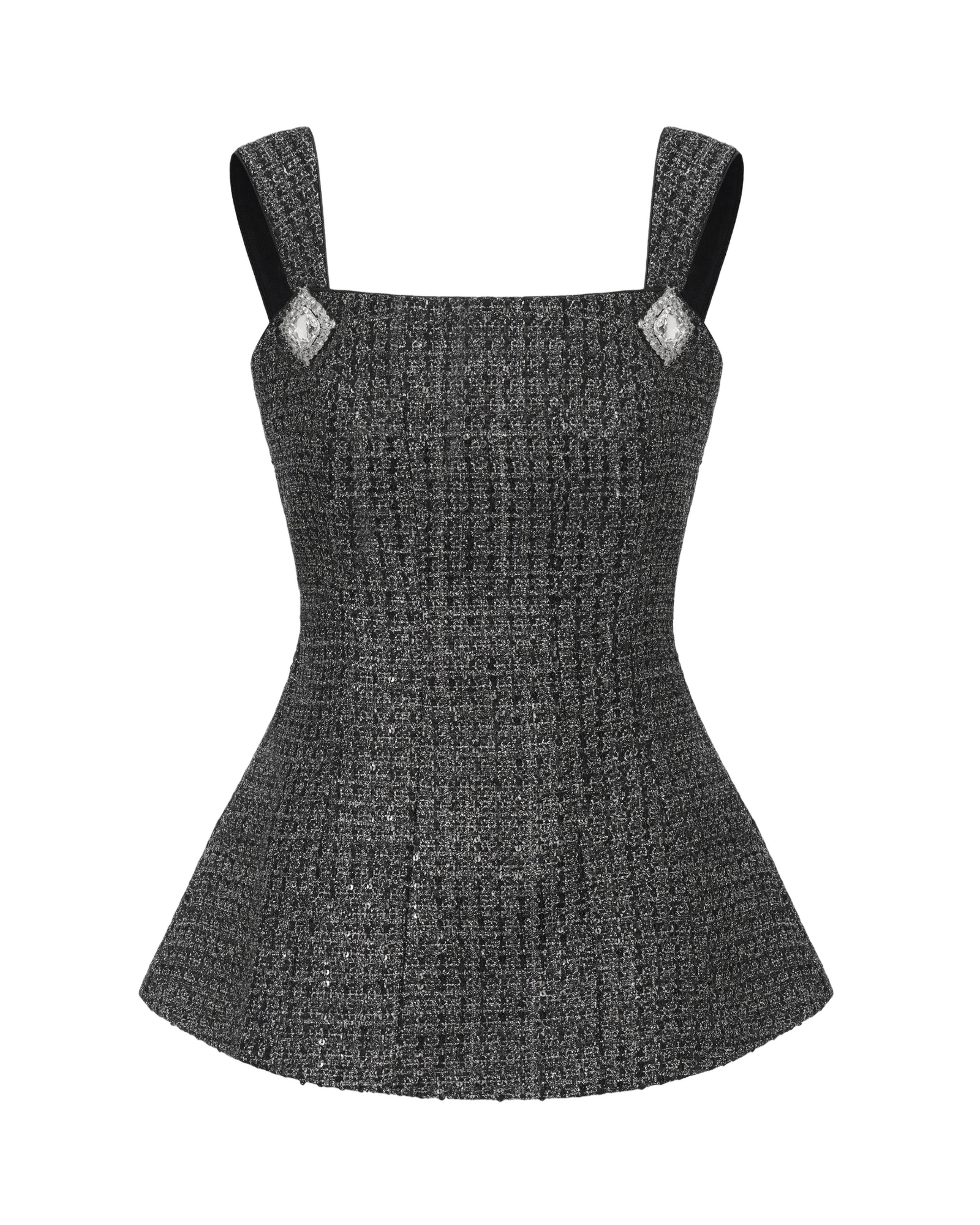 Anabella Bow Top (Black & Silver) made by Nana Jacqueline