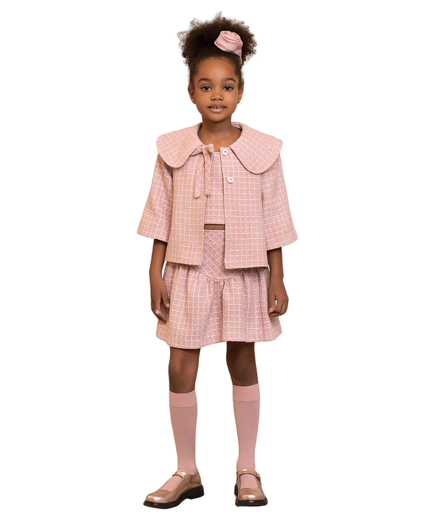 Bouclé Tweed Girls Outfit | 2 Pieces made by Mama Luma