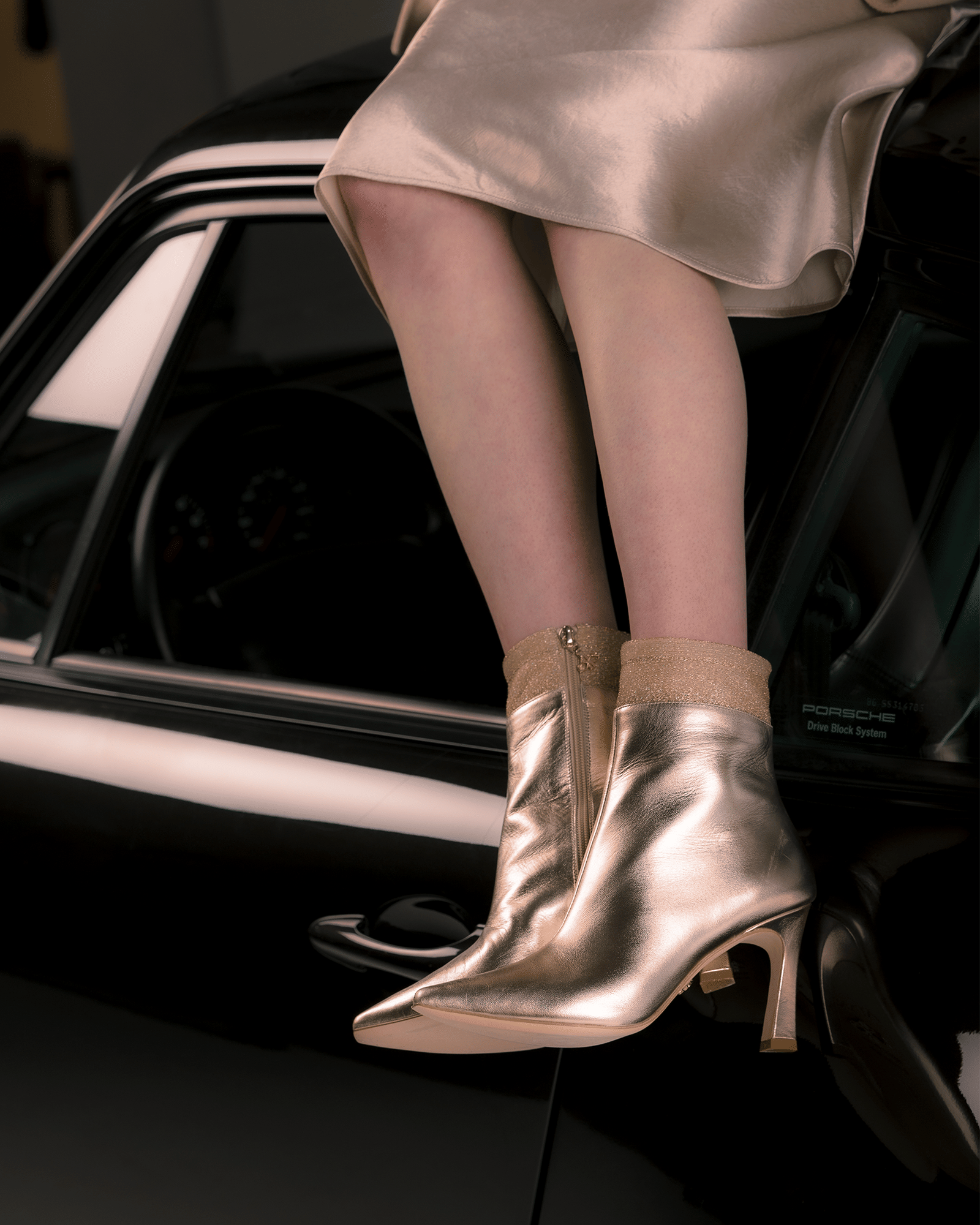 Sock Boot 85 Silver Metallic in Silver made by ATANA