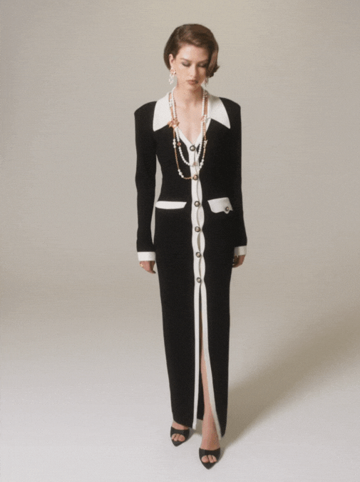 Felicity Long Knit Cardigan (Black) in Black made by Nana Jacqueline