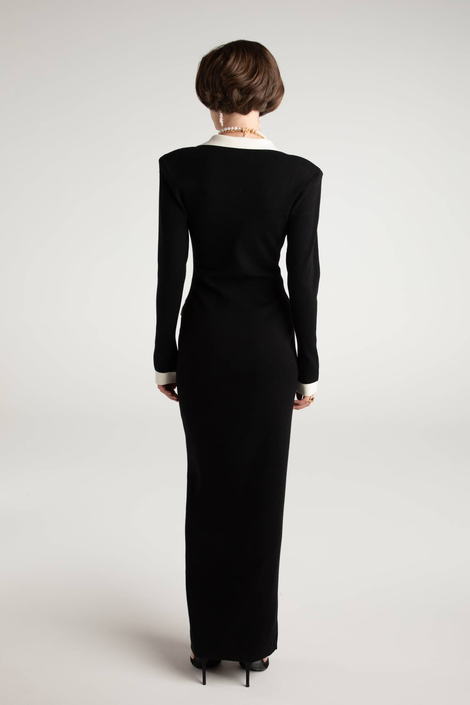 Felicity Long Knit Cardigan (Black) in Black made by Nana Jacqueline