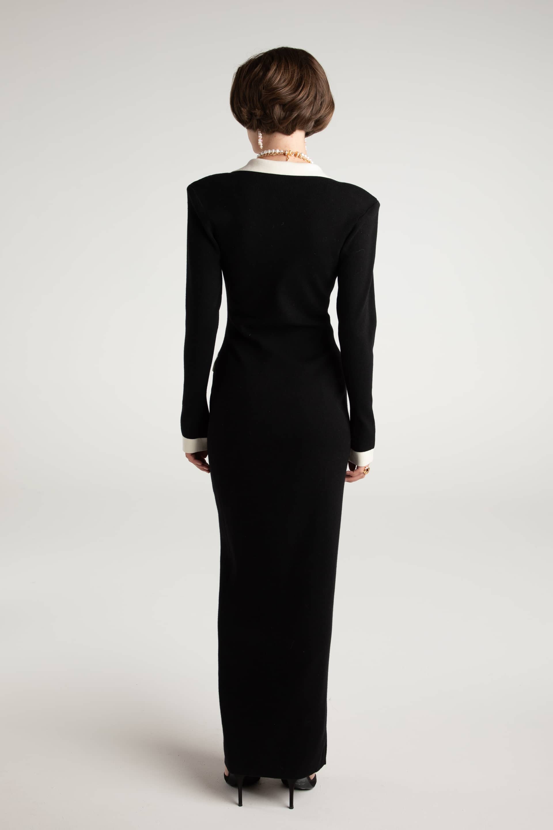 Felicity Long Knit Cardigan (Black) in Black made by Nana Jacqueline