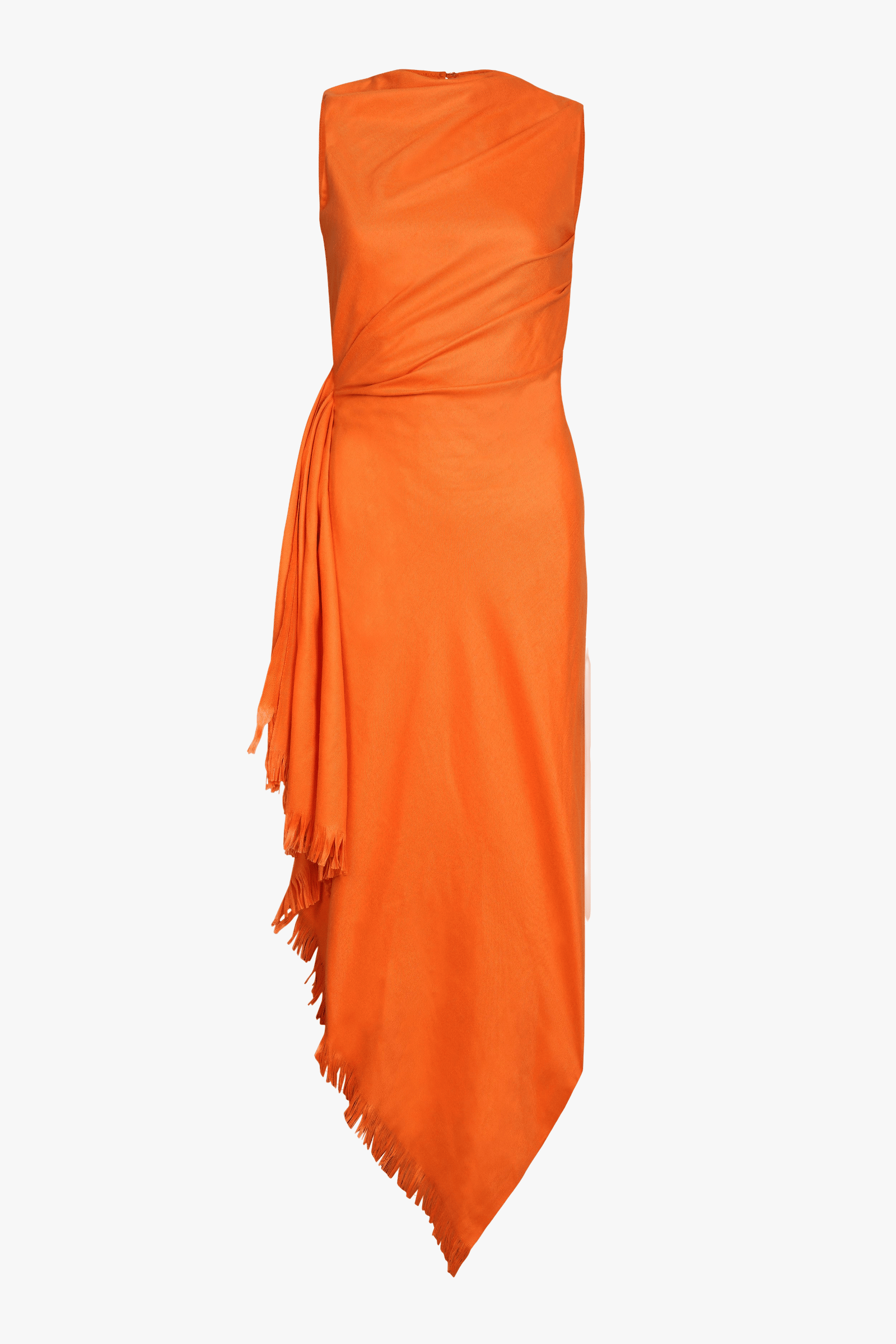 Draped Wool Blend Shawl Dress made by Szabo Sihag