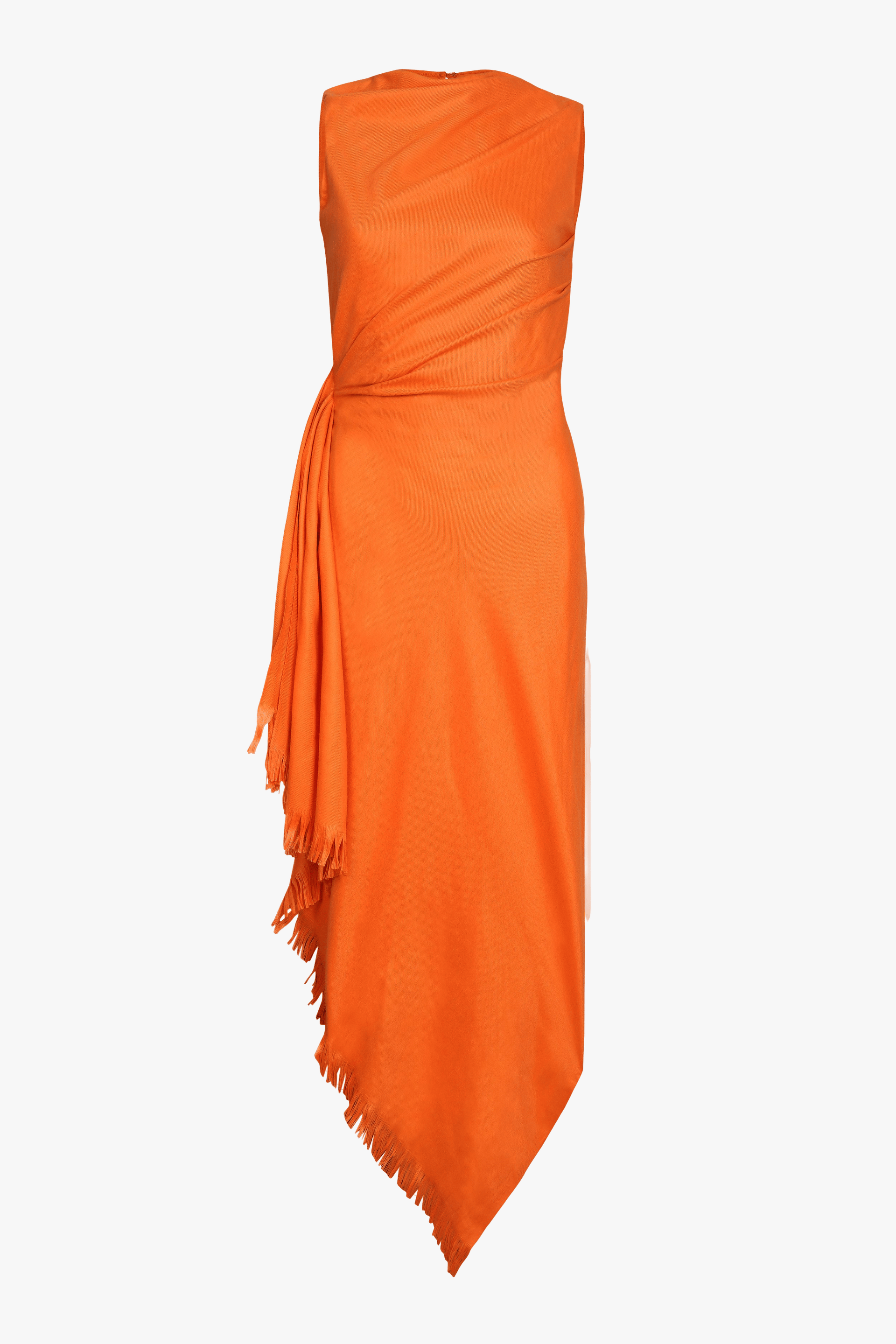 Draped Wool Blend Shawl Dress made by Szabo Sihag