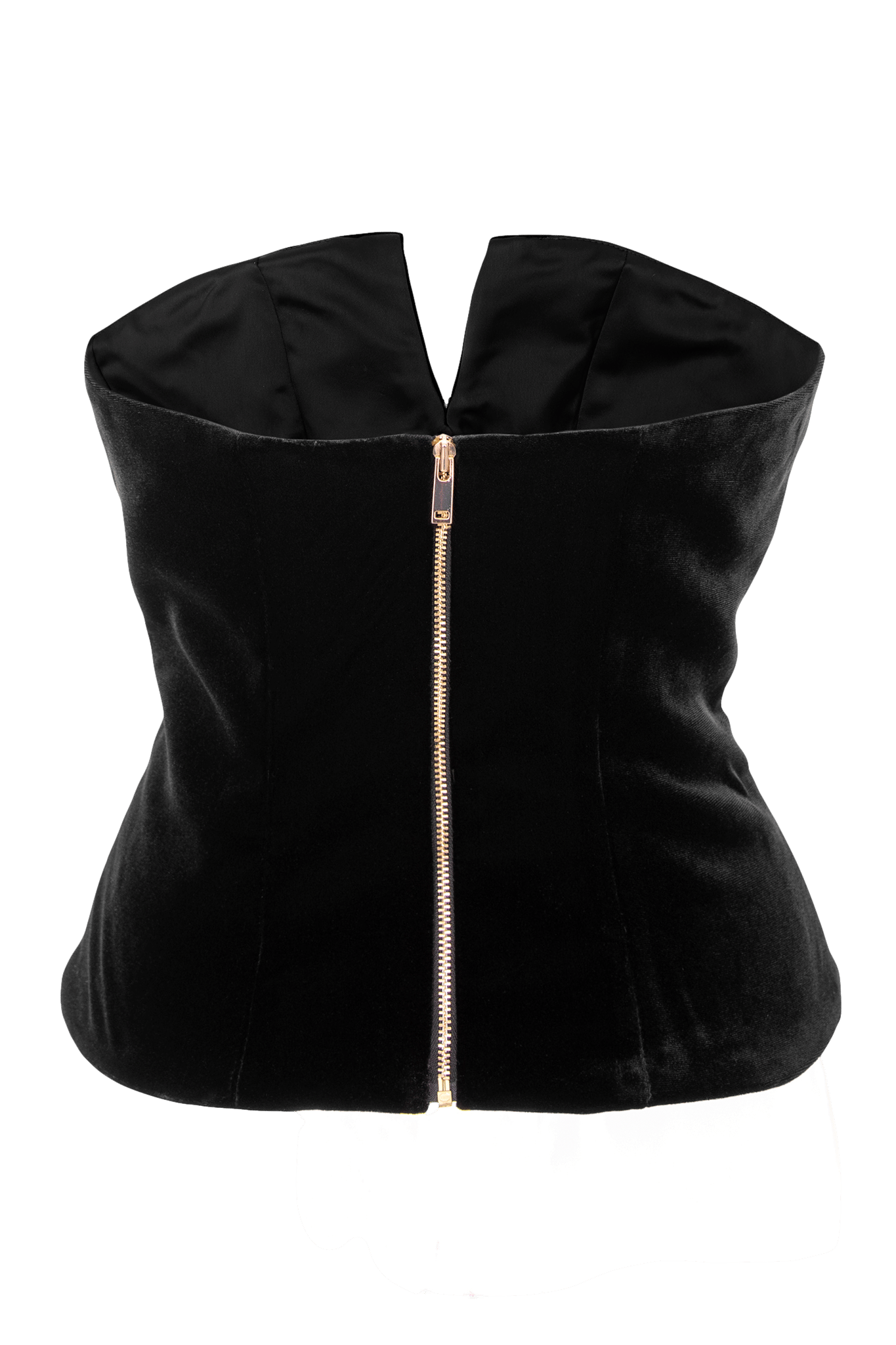 Aureliana Velvet V-Corset with Push-Up in Black made by Aureliana