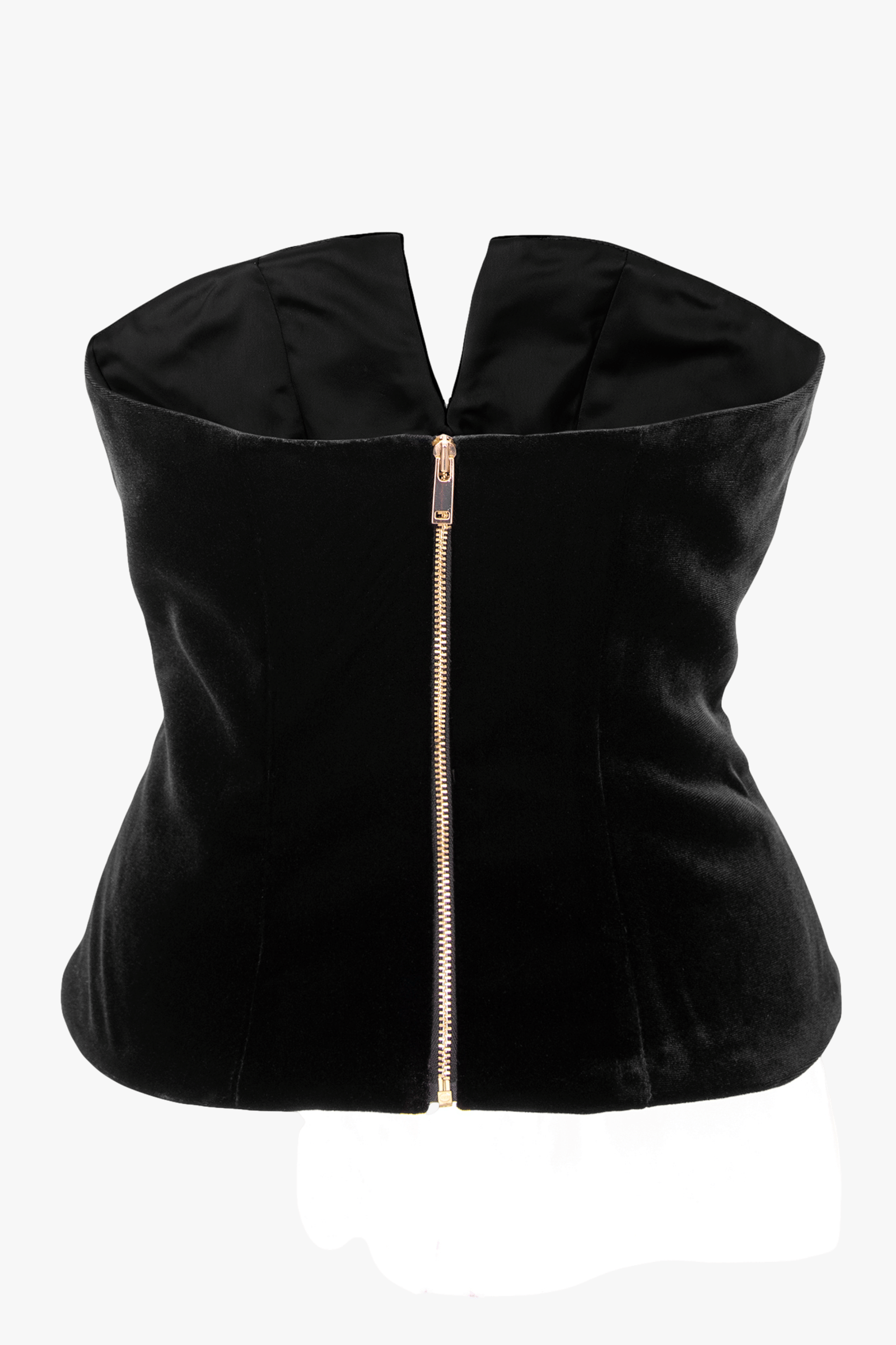 Aureliana Velvet V-Corset with Push-Up in Black made by Aureliana