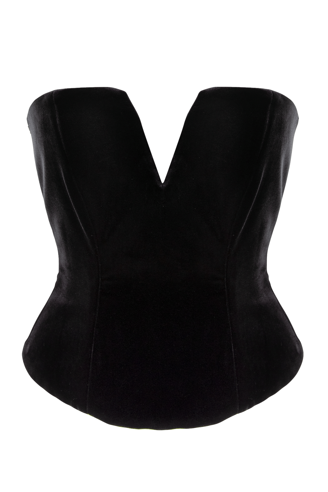 Aureliana Velvet V-Corset with Push-Up in Black made by Aureliana