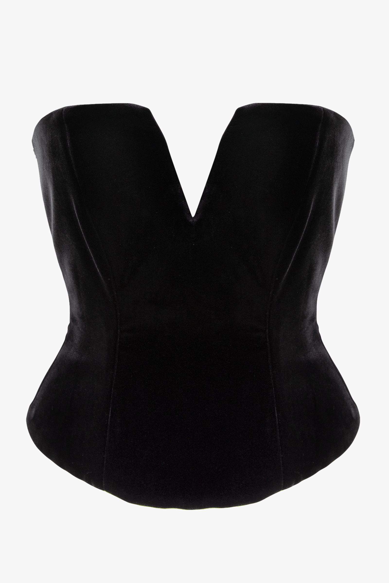 Aureliana Velvet V-Corset with Push-Up in Black made by Aureliana