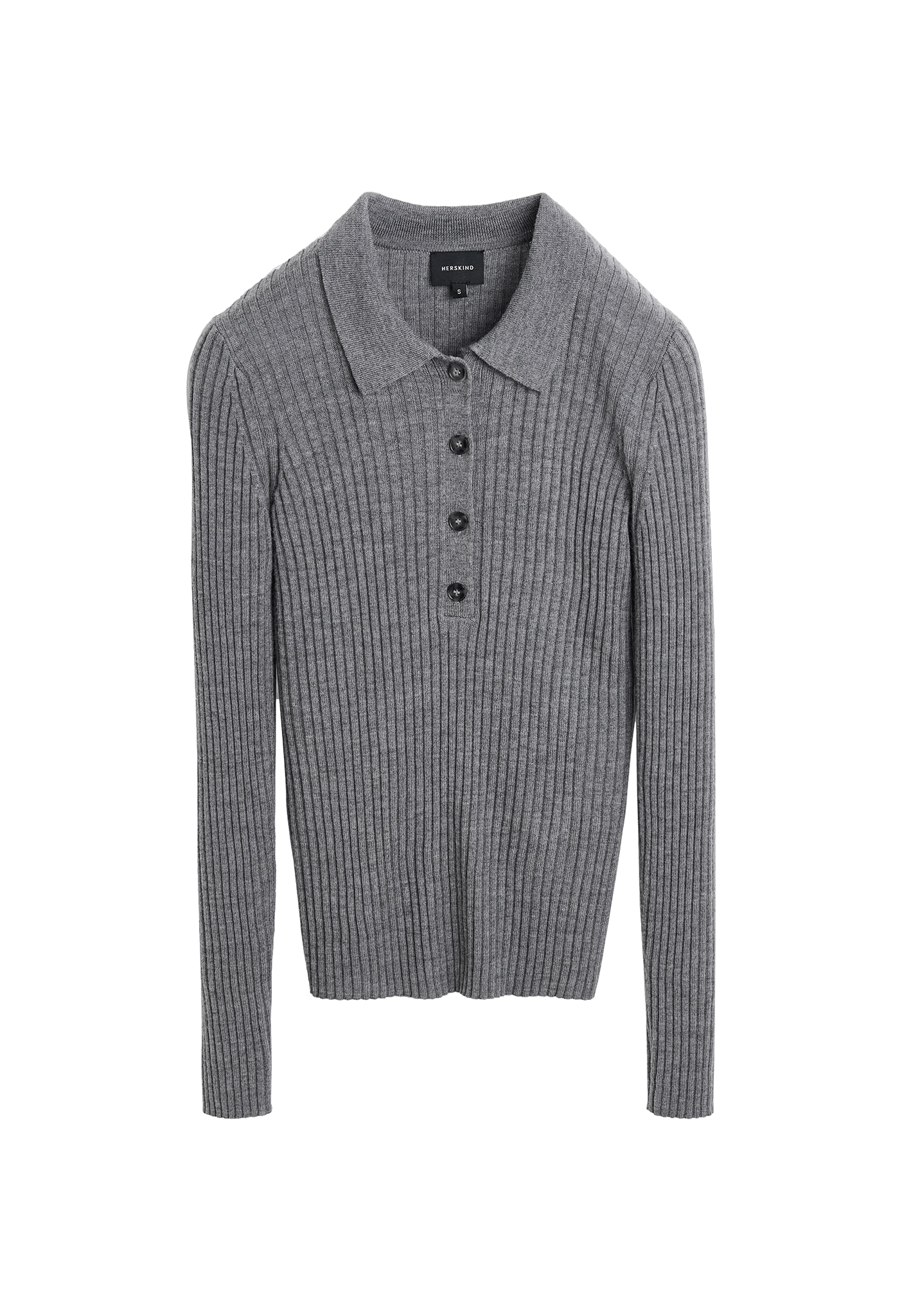 Cadee Blouse Merino Wool - Grey Melange made by HERSKIND