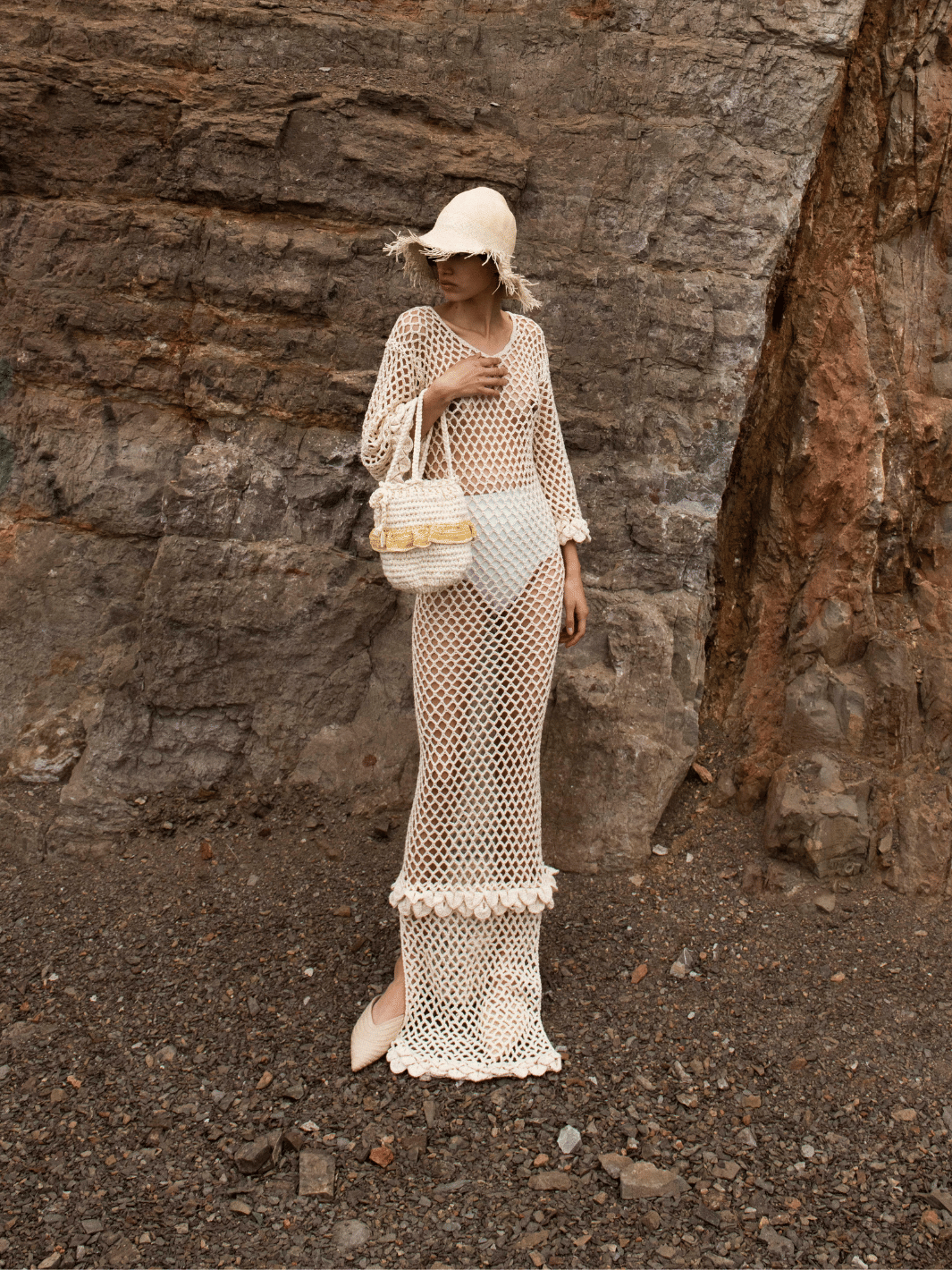 LUISA dress in Beige made by AYNI