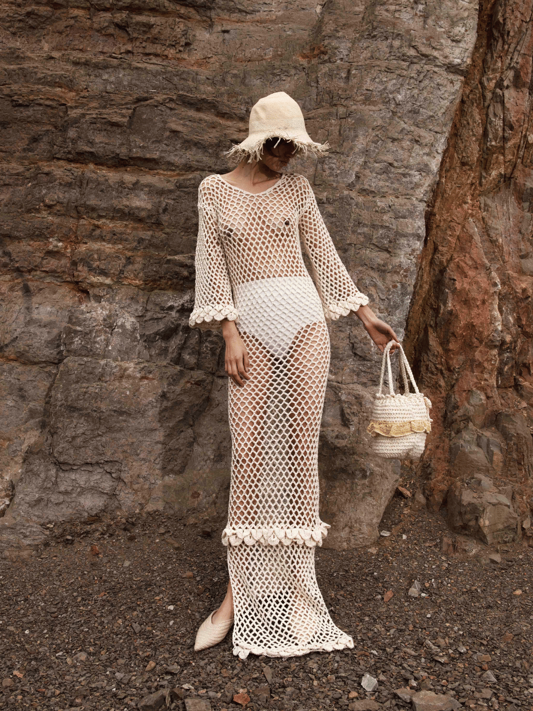 LUISA dress in Beige made by AYNI