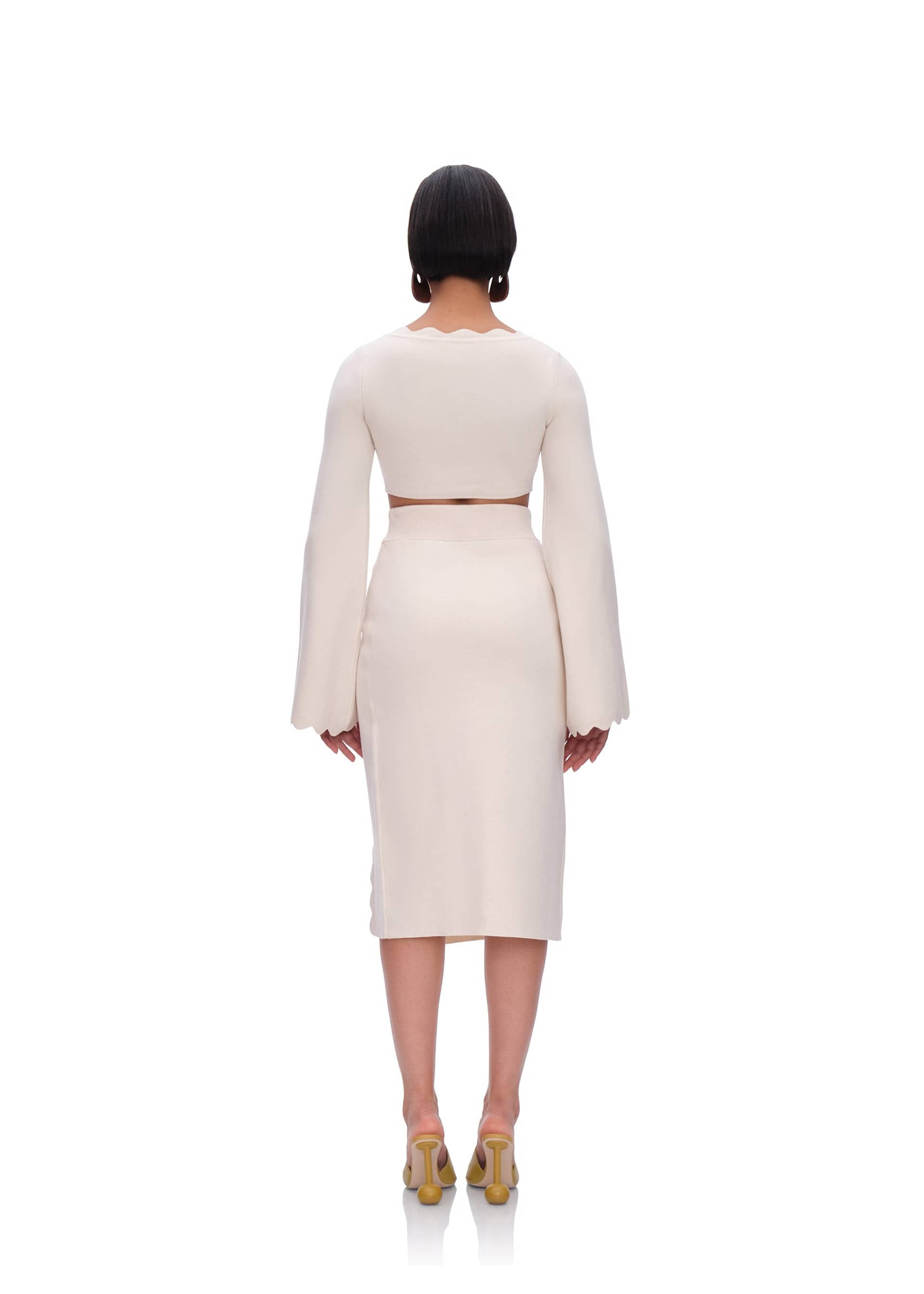 ODA MIDI SKIRT - TUSK made by Andrea Iyamah