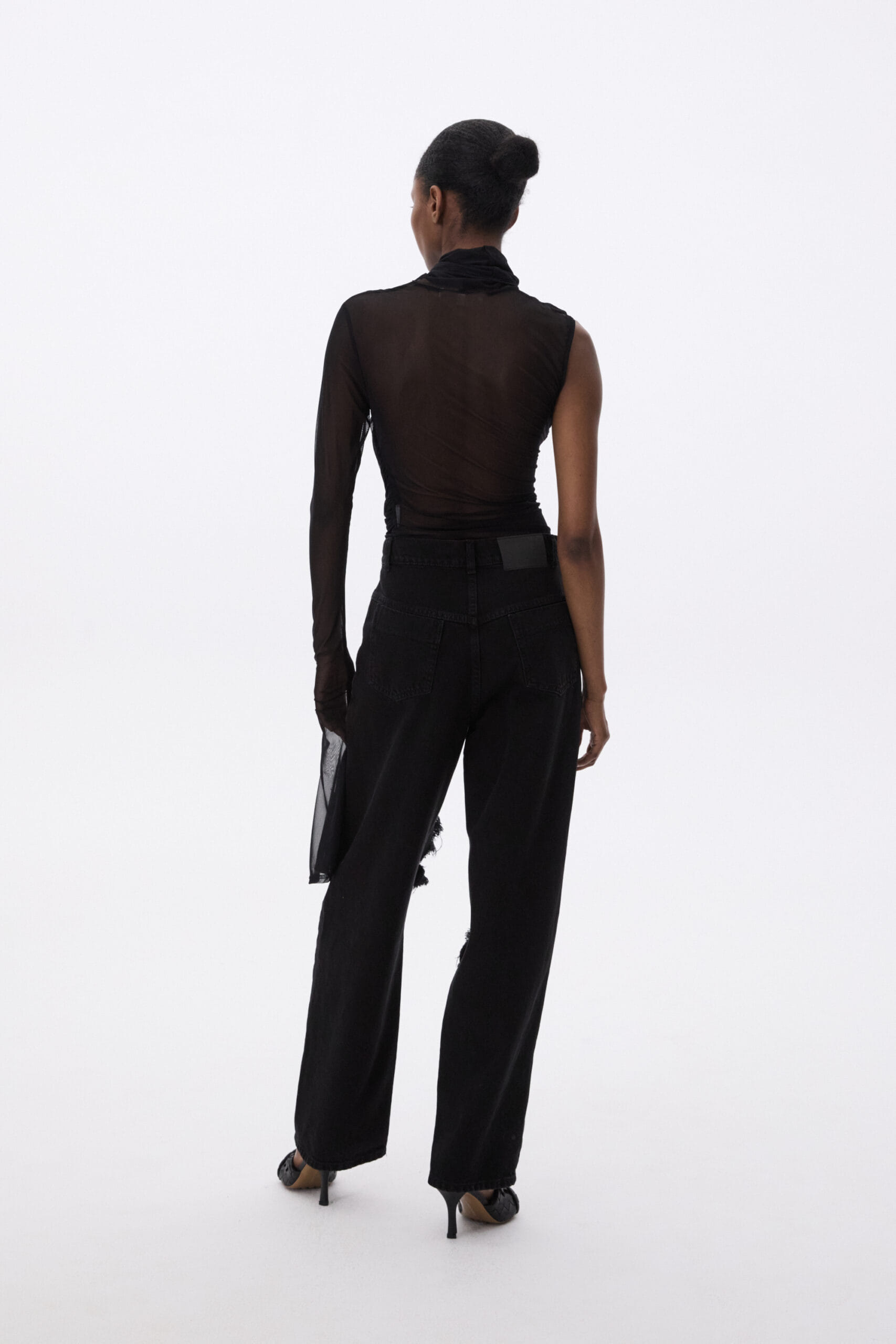 Denim Pants With Holes made by YAVORSKA