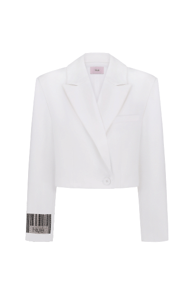 BARCODE CROPPED BLAZER made by NUÉ