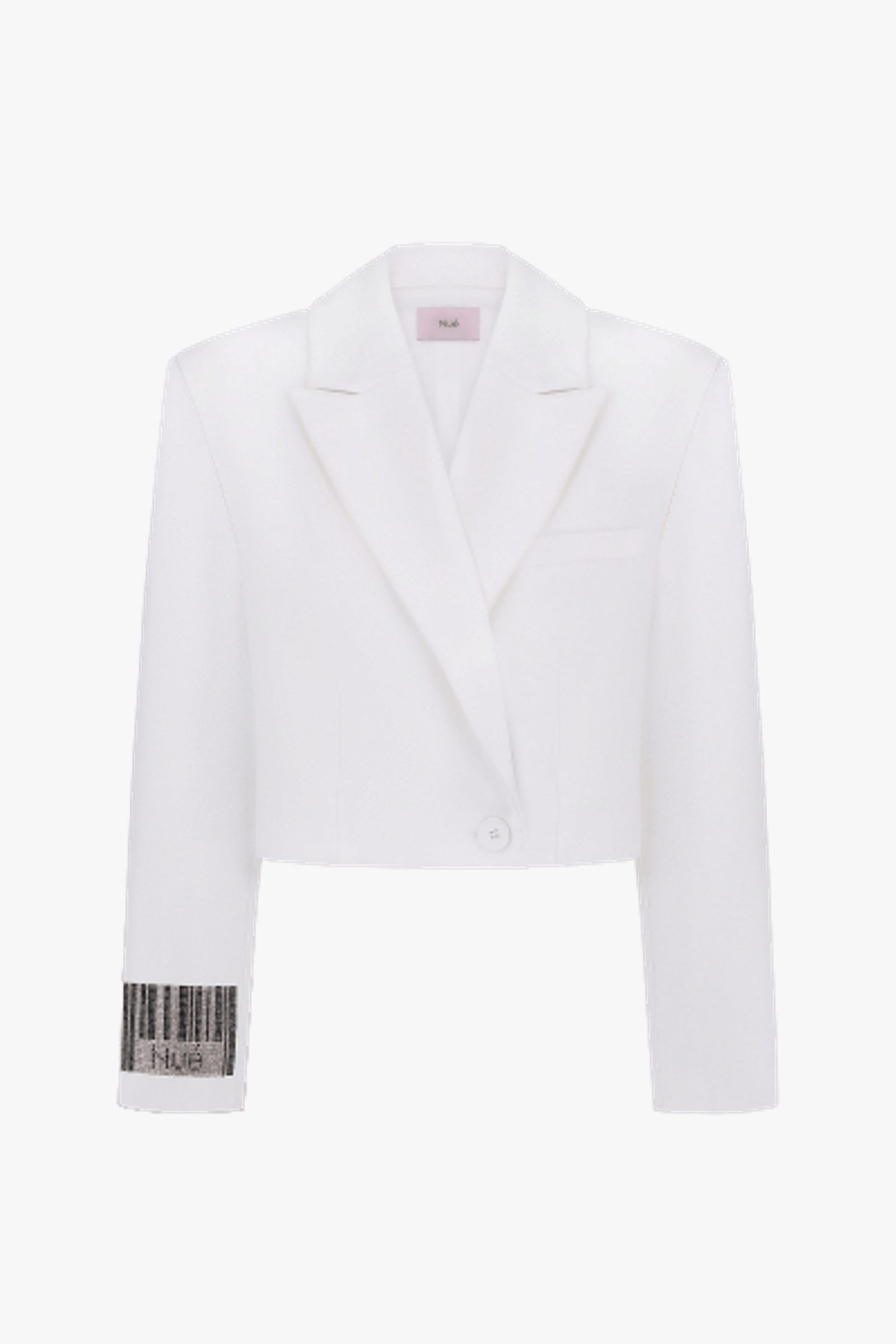 BARCODE CROPPED BLAZER made by NUÉ