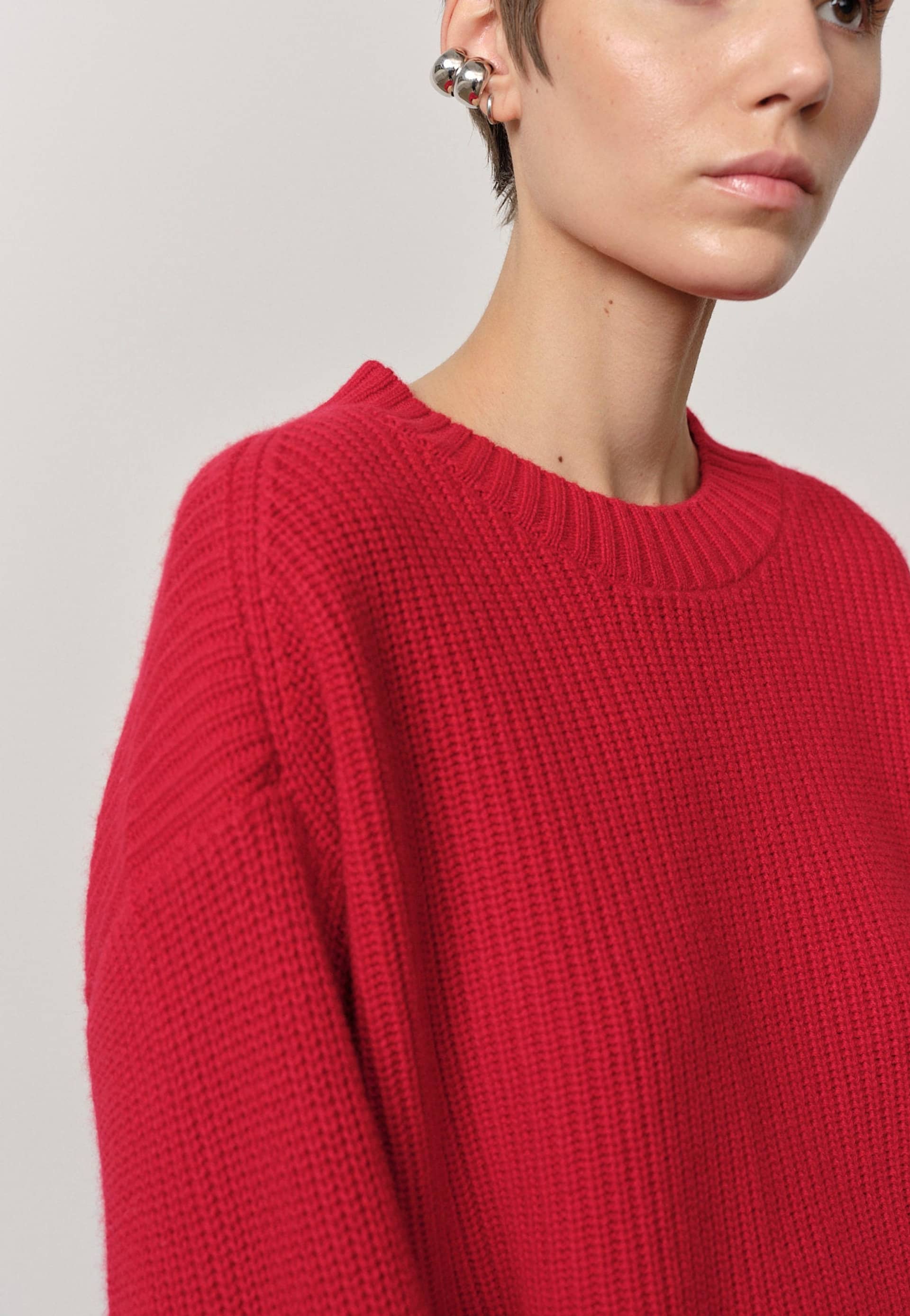 Sabby Knit Blouse - Red made by HERSKIND