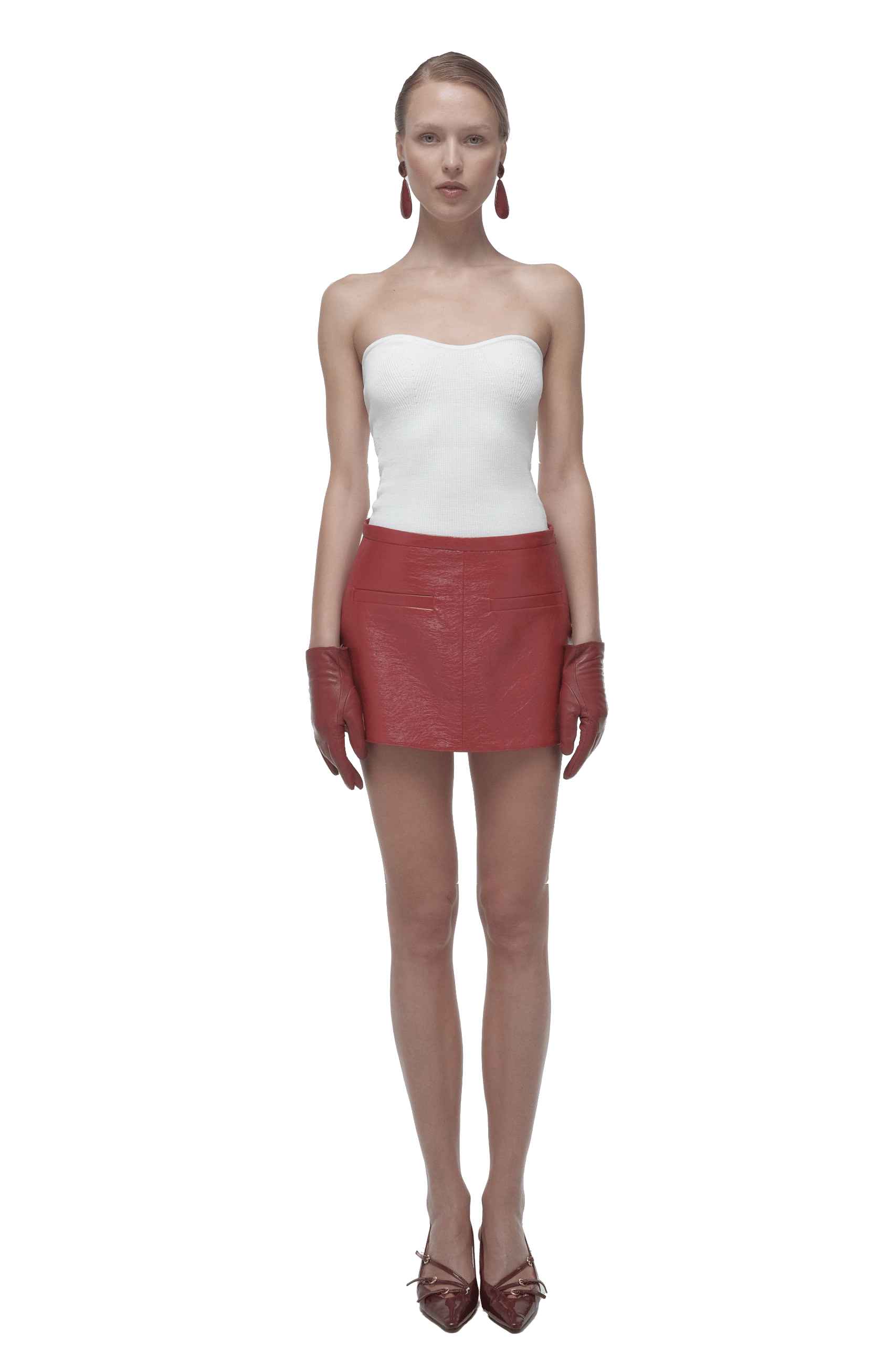 Knit tube top made by AFTERHOURS