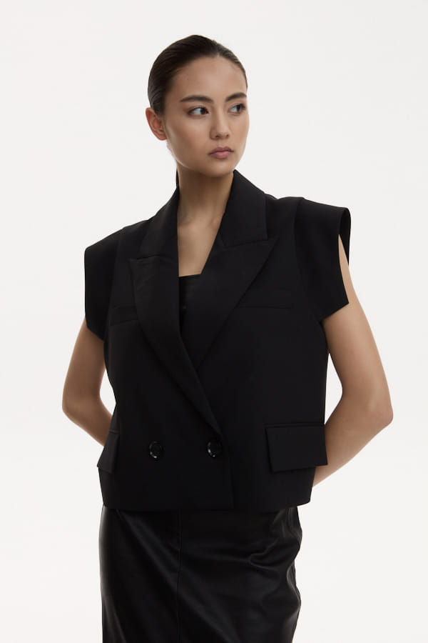 Short Sleeveless Vest made by YAVORSKA