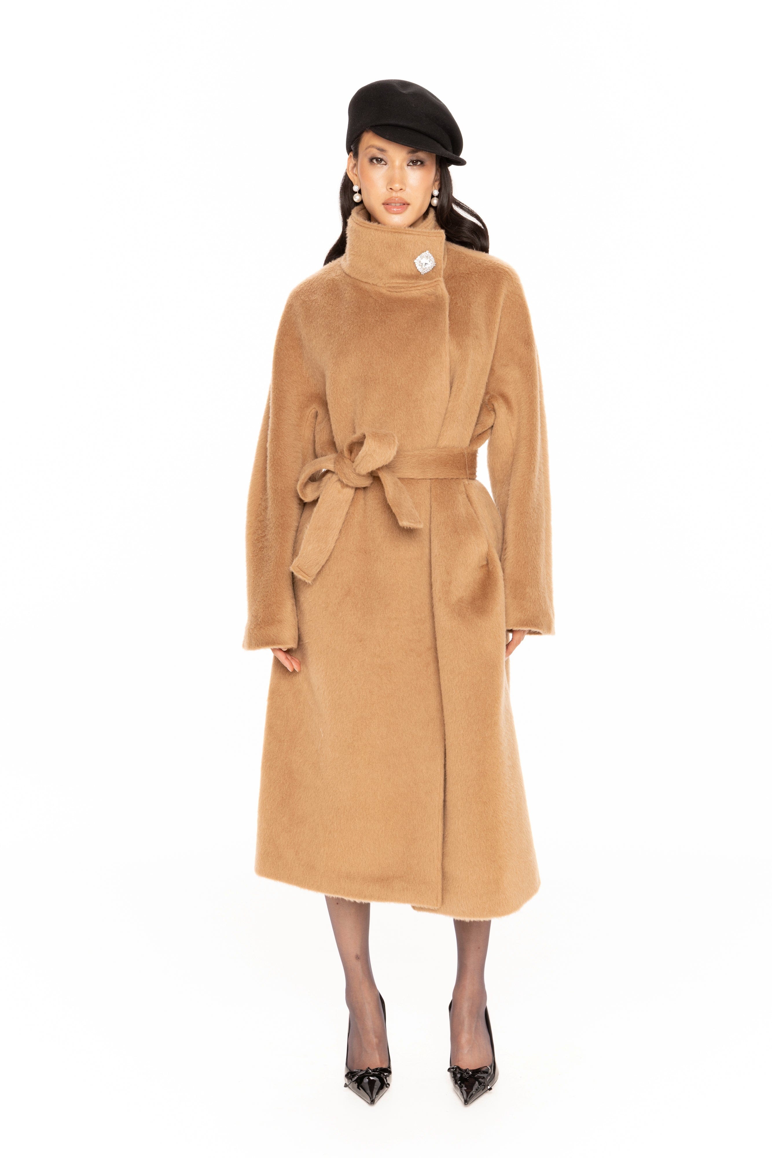 Audrey Long Coat (Camel) made by Nana Jacqueline