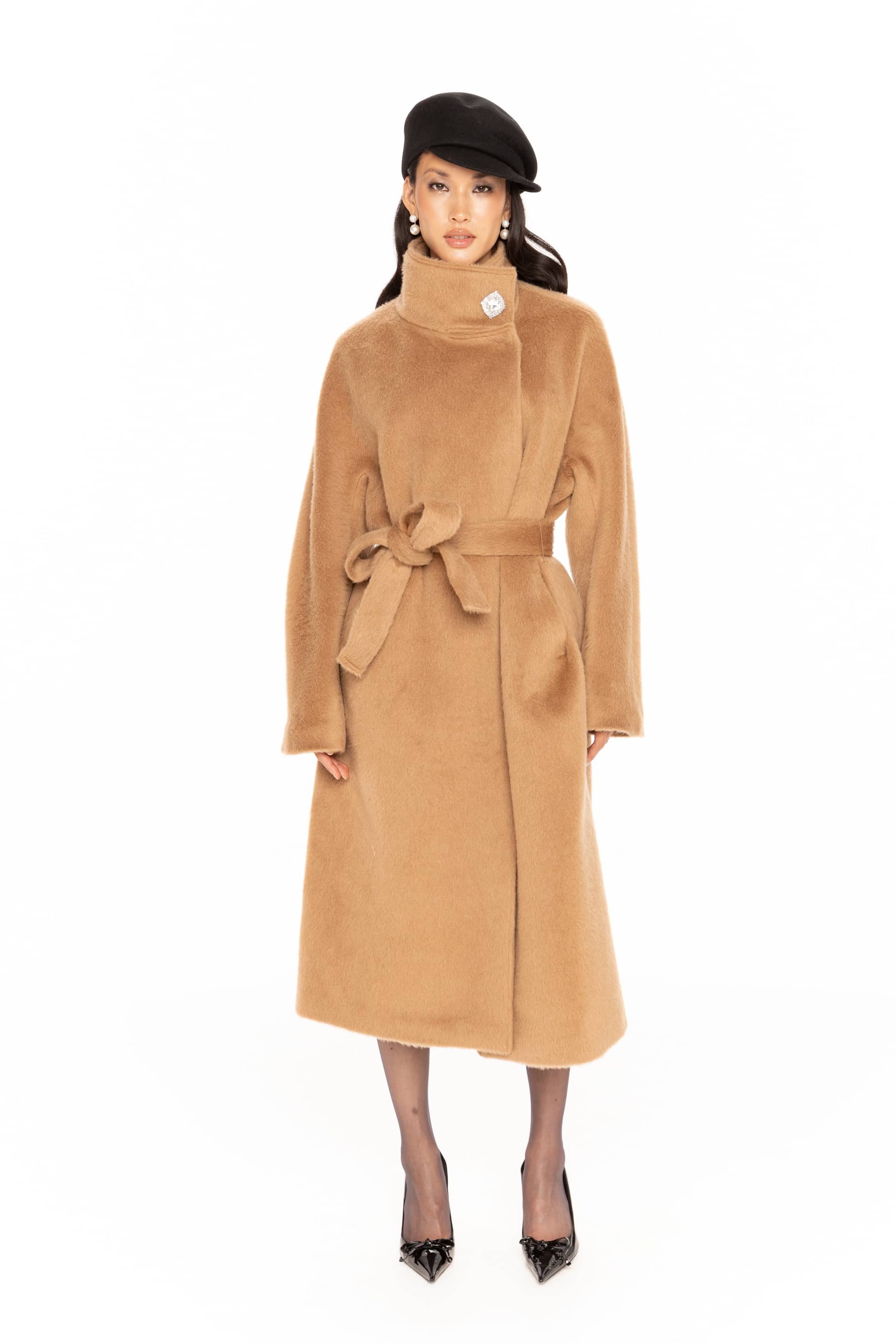 Audrey Long Coat (Camel) made by Nana Jacqueline