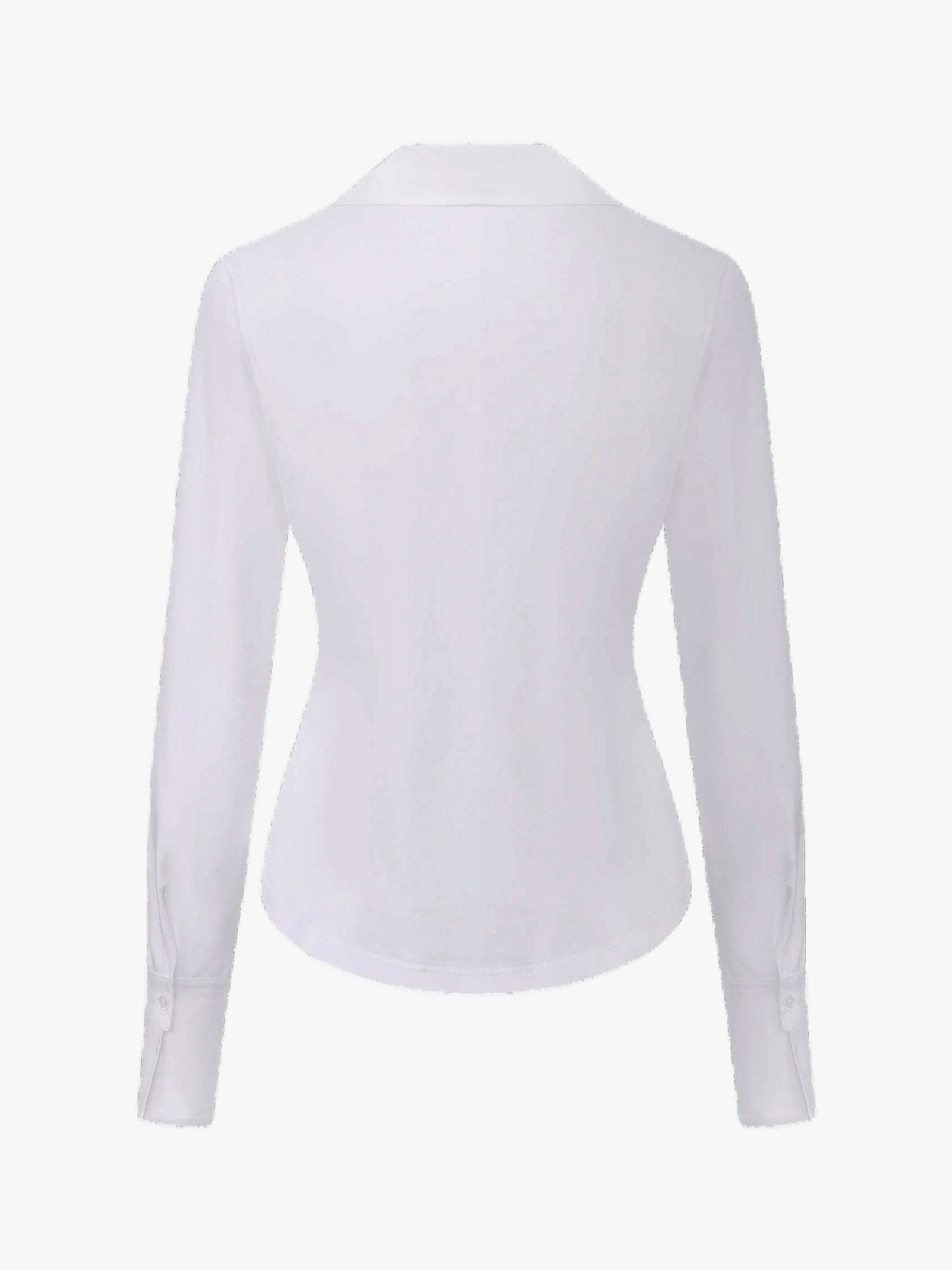 Georgina Tailored Long Sleeve White Button-Down Shirt made by Nana Jacqueline