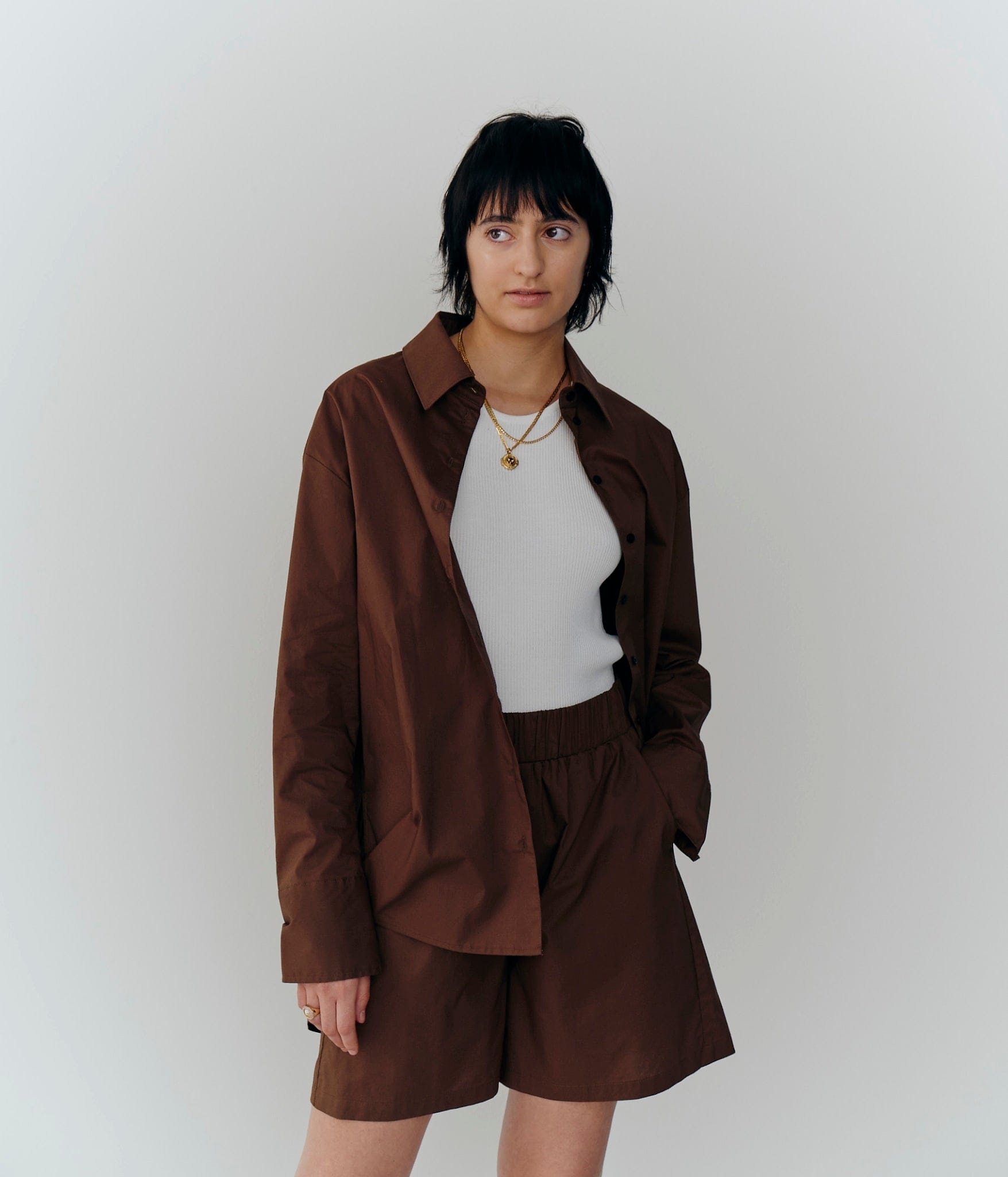 Bryan  Shorts - Brown made by HERSKIND