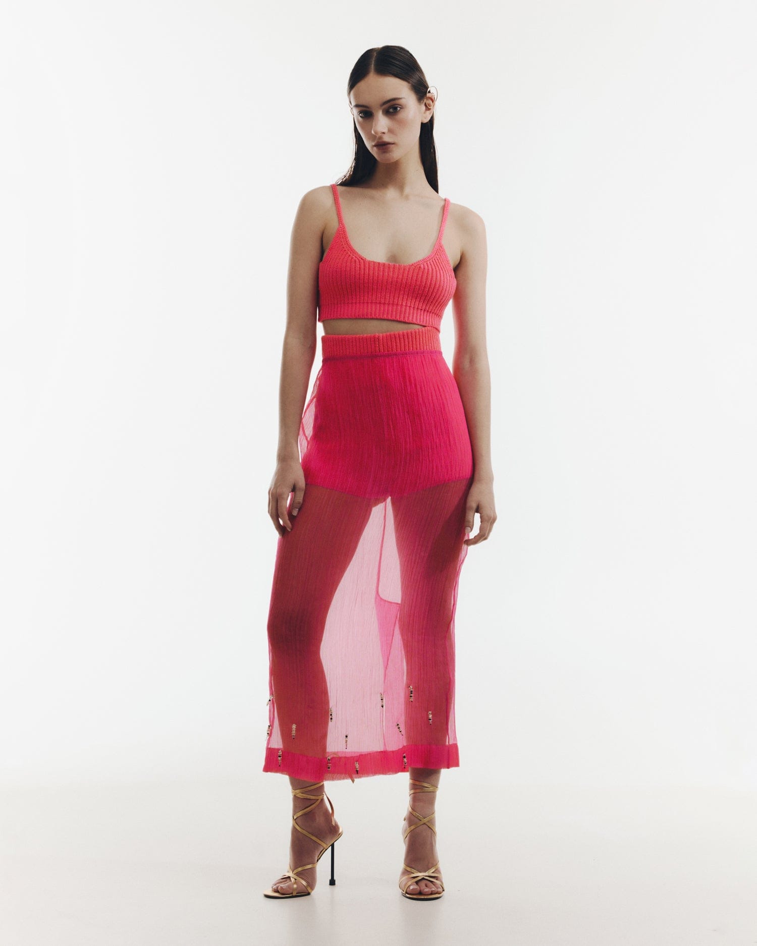 Brink pink top made by KNITEL