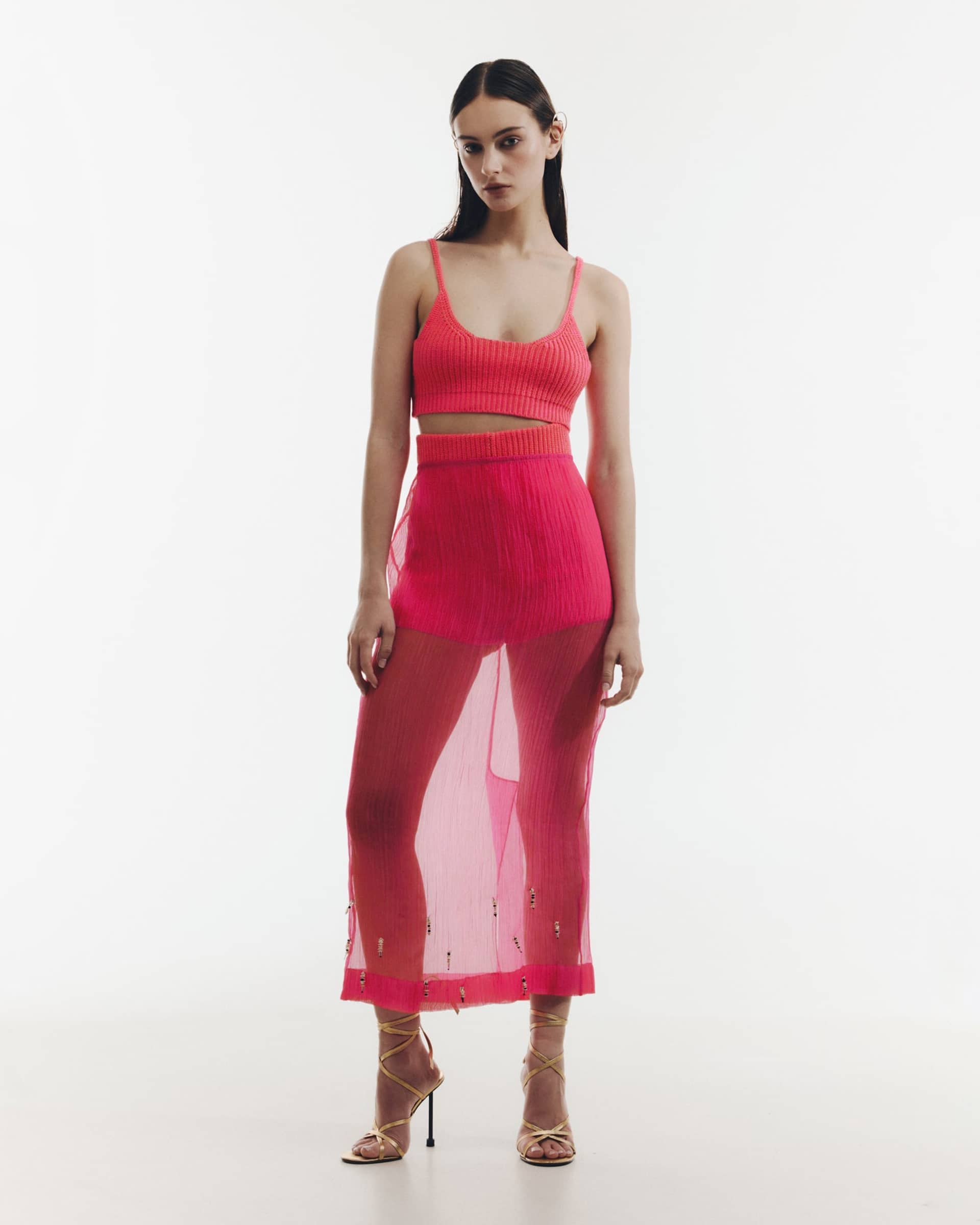 Brink pink top made by KNITEL