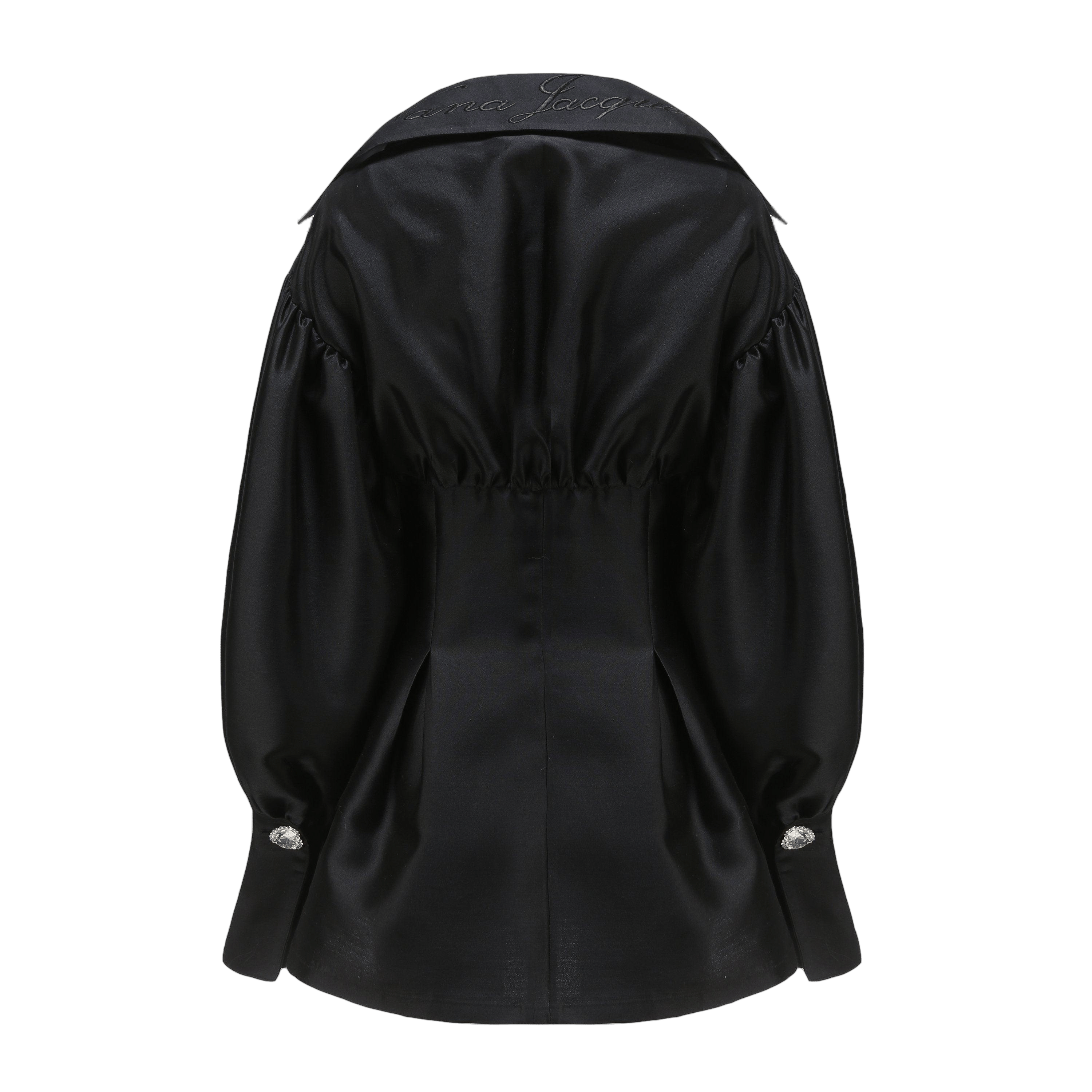 Black Palace Shirt Dress (Final Sale) in Black made by Nana Jacqueline