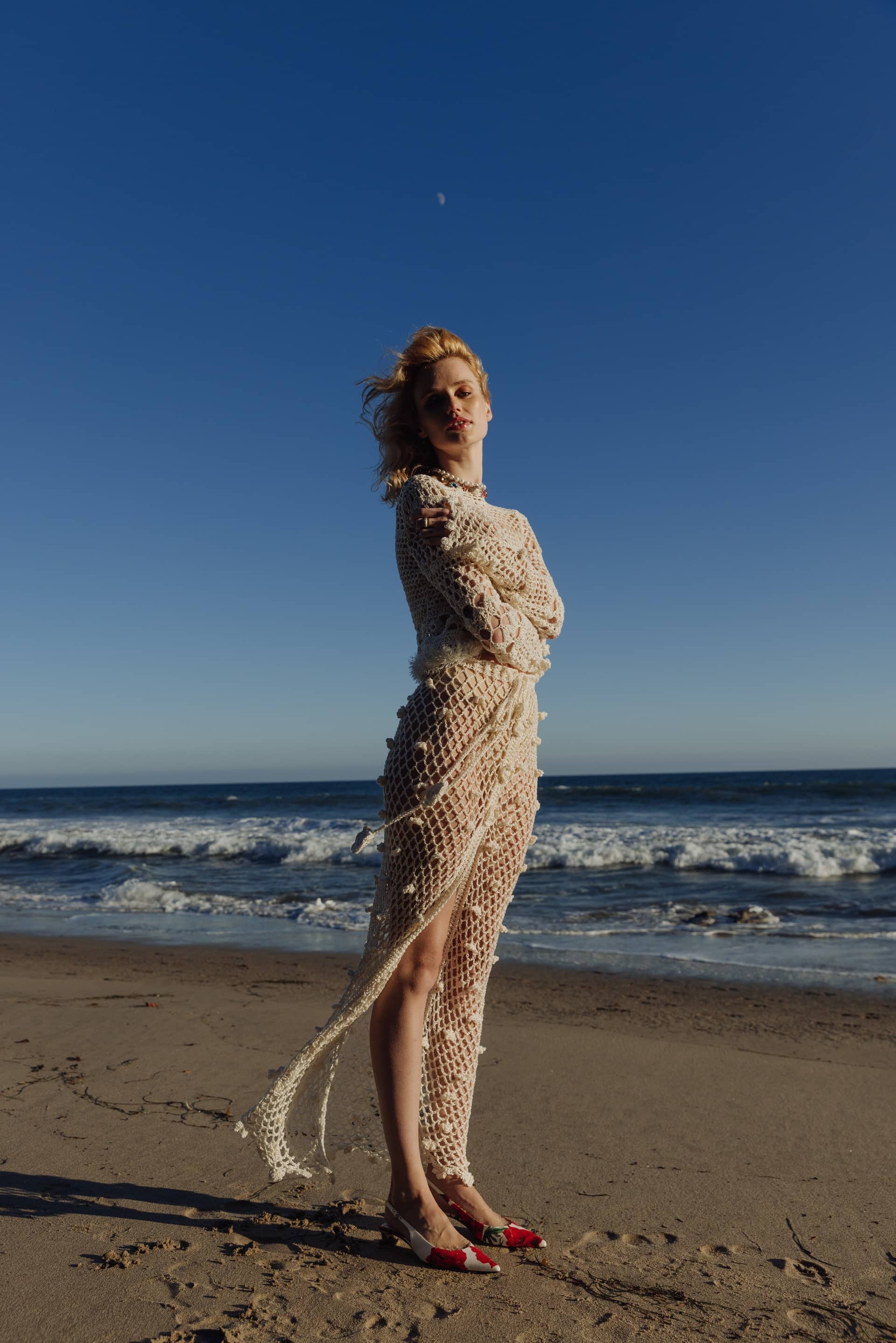 Malva White Handmade Crochet Top made by ANDREEVA