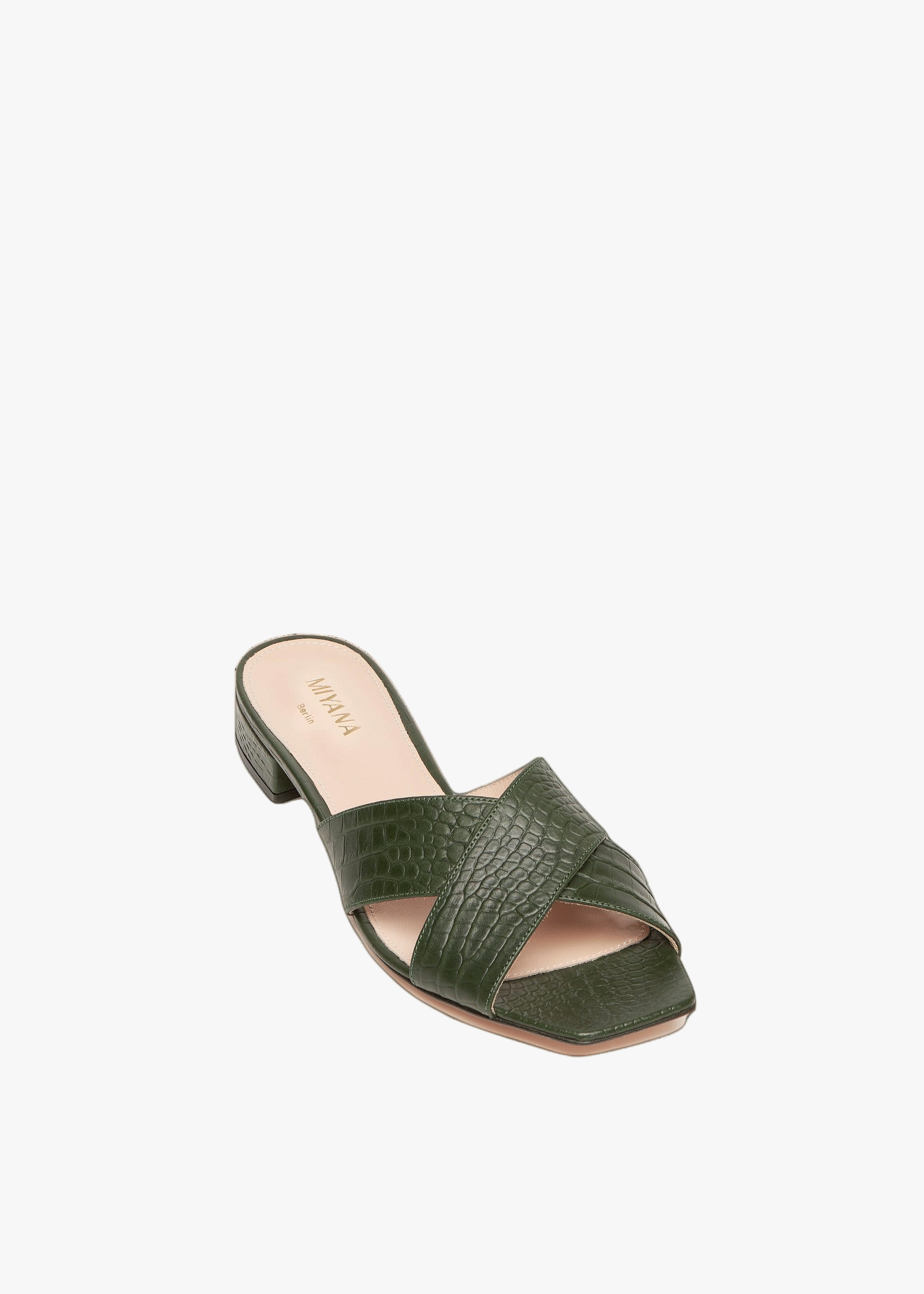 Imani Sandals in Green made by Miyana Berlin