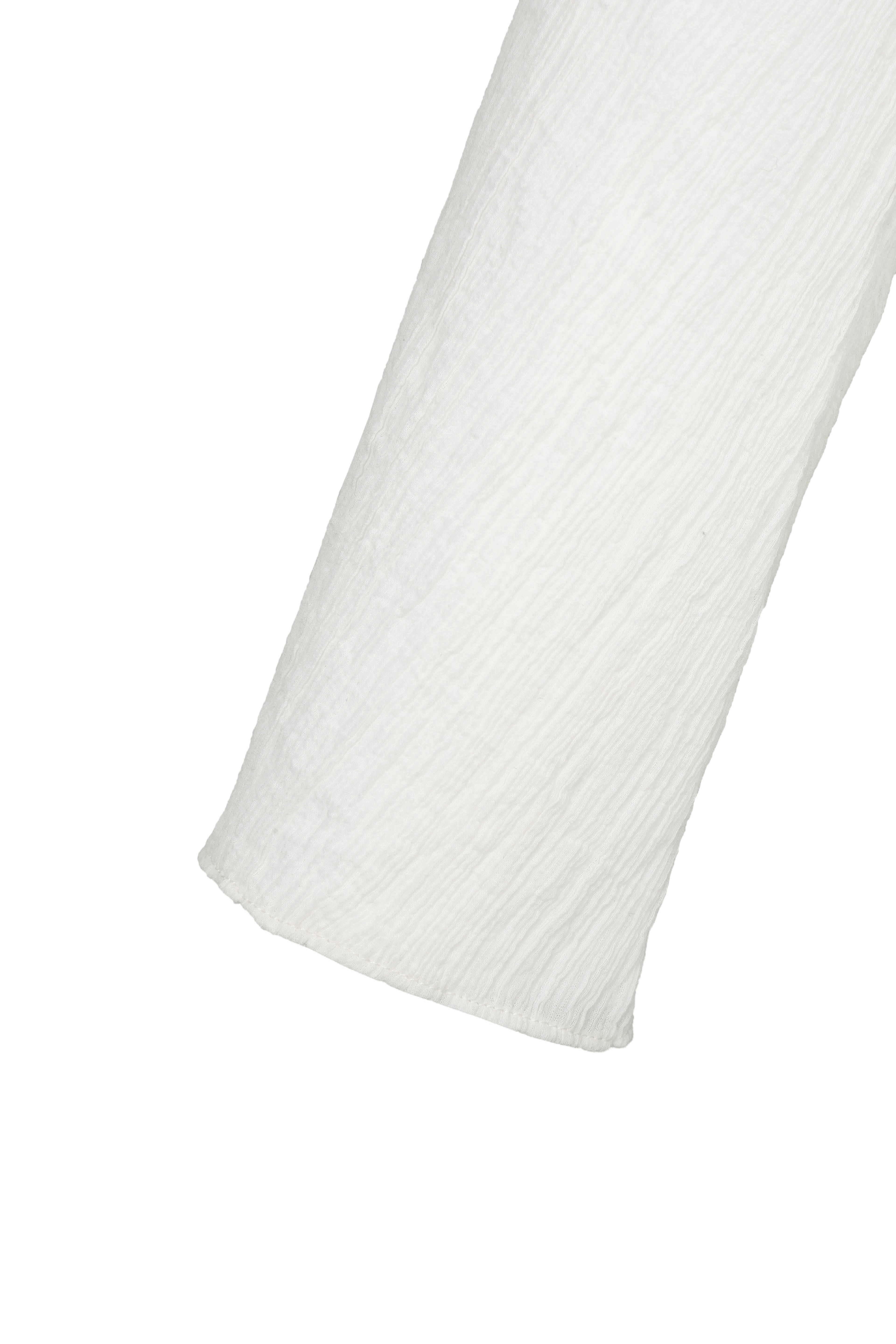 WHITE WRINKLE-TEXTURED REVERSIBLE TOP made by YIBRI