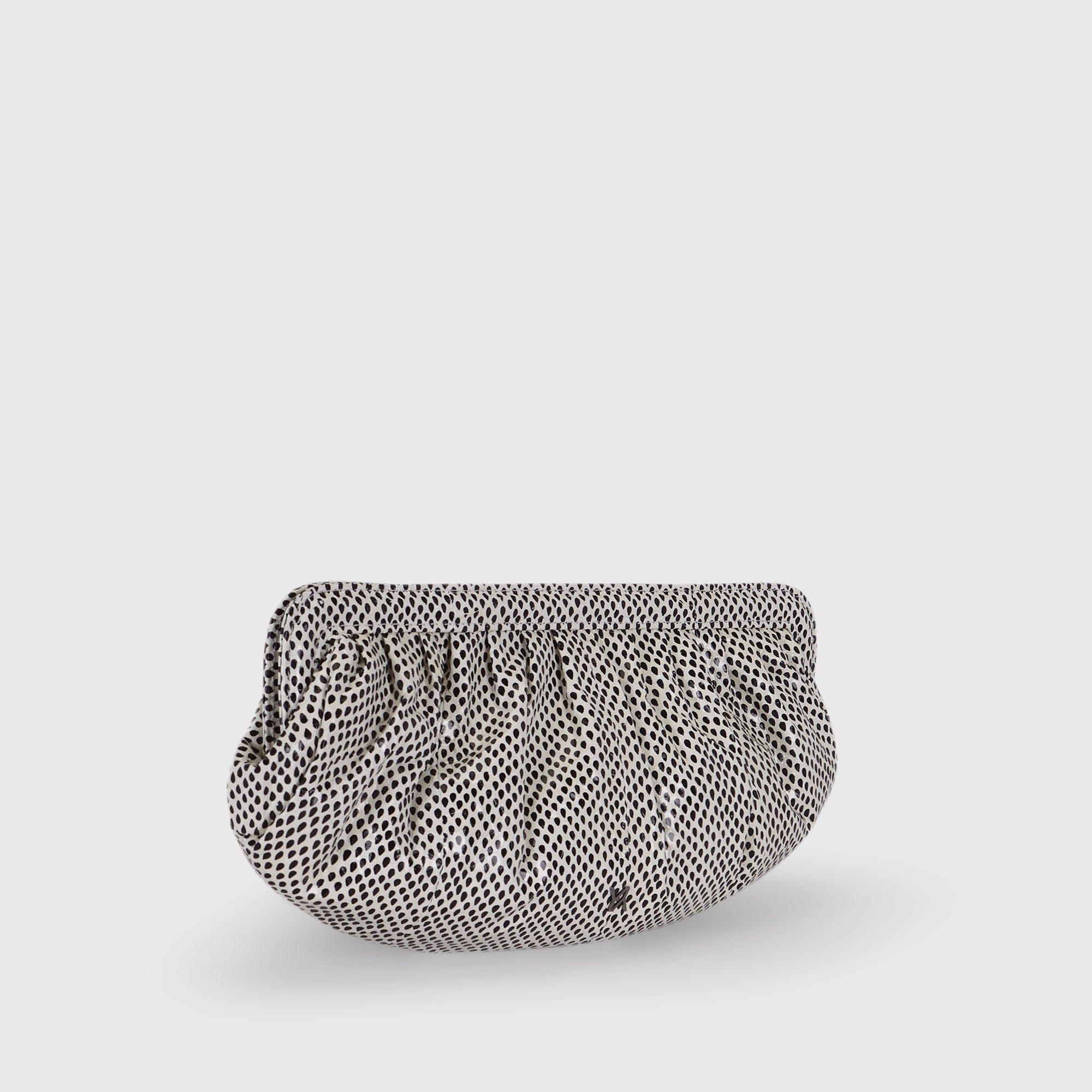 Barcelona water snake white clutch made by Yliana Yepez