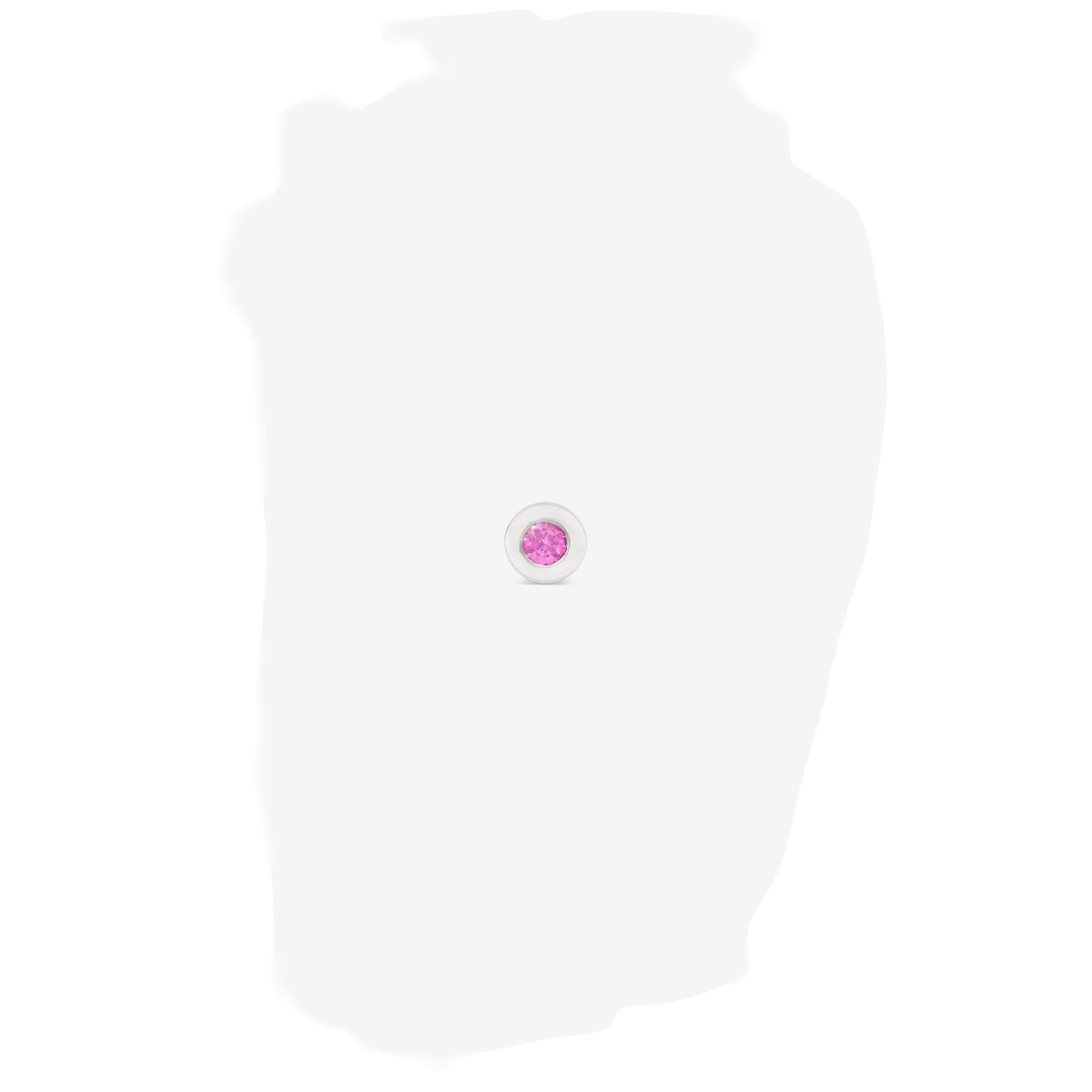 BUTTON LABRET PINK SAPPHIRE & WHITE GOLD made by ENNUI