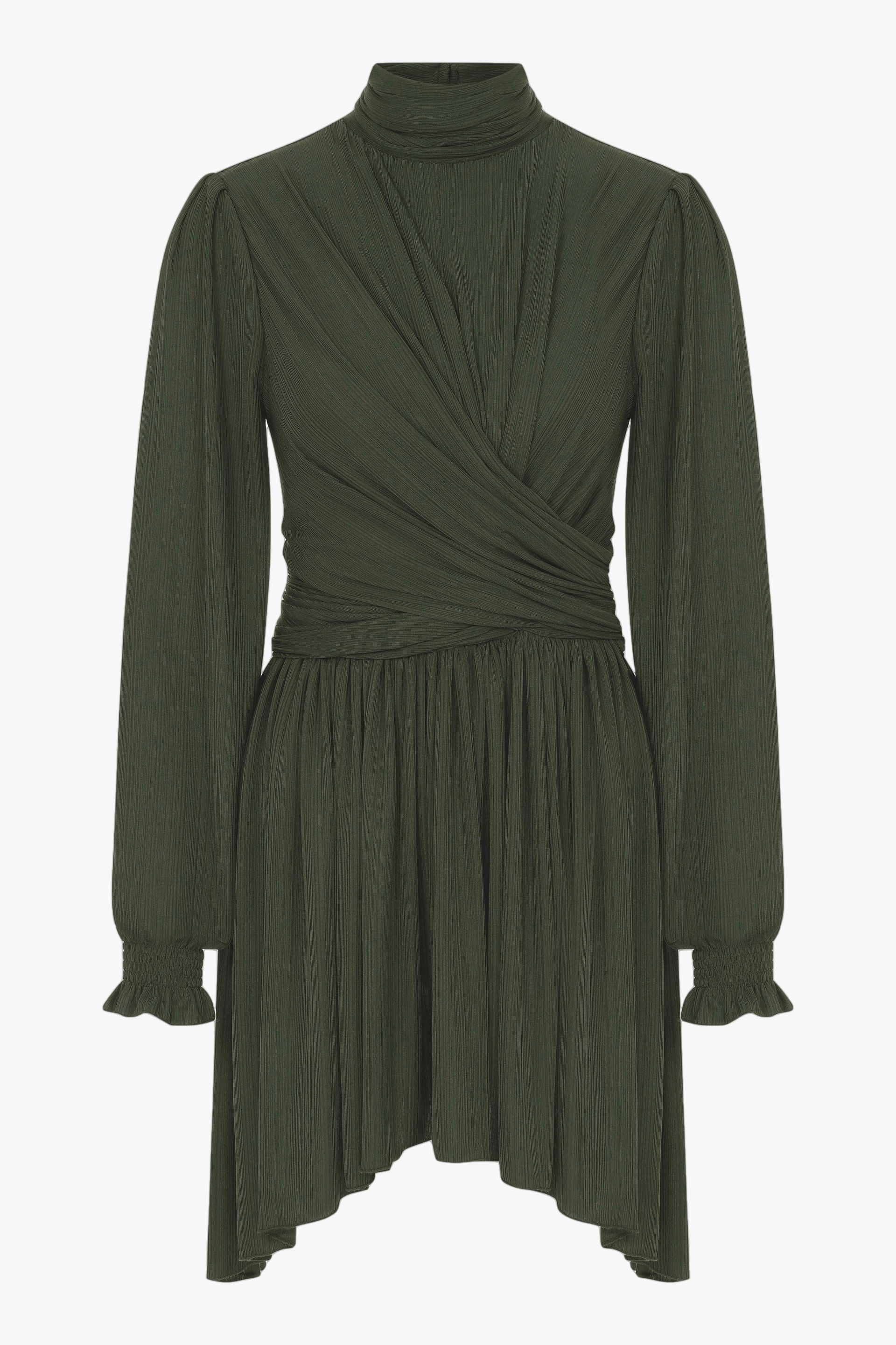 Austin Mini Dress in Khaki made by Nazli Ceren