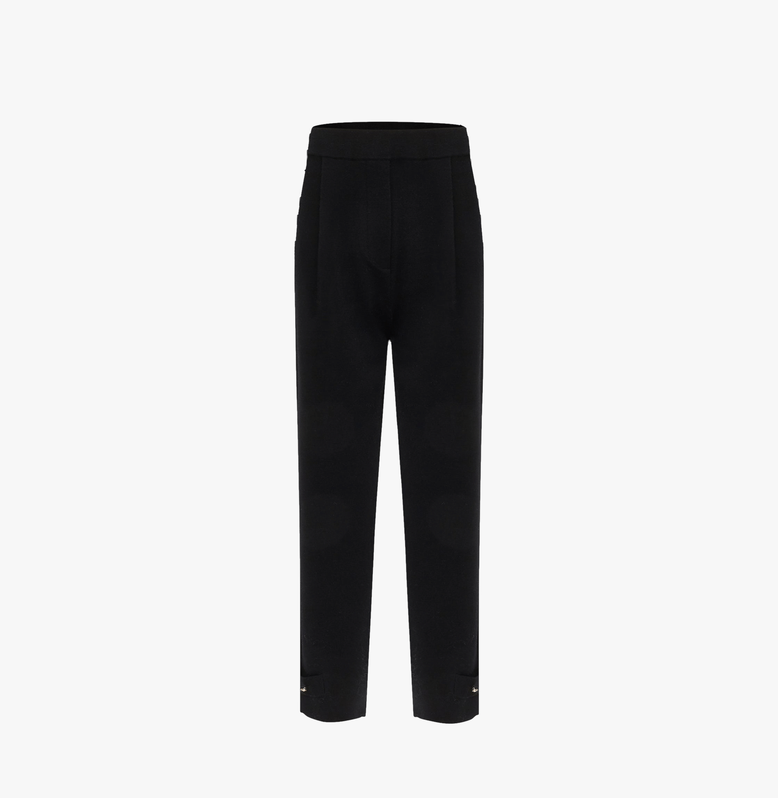 SILK AND WOOL PLEATED PANTS - CRUSH Wear in Black made by CRUSH Collection