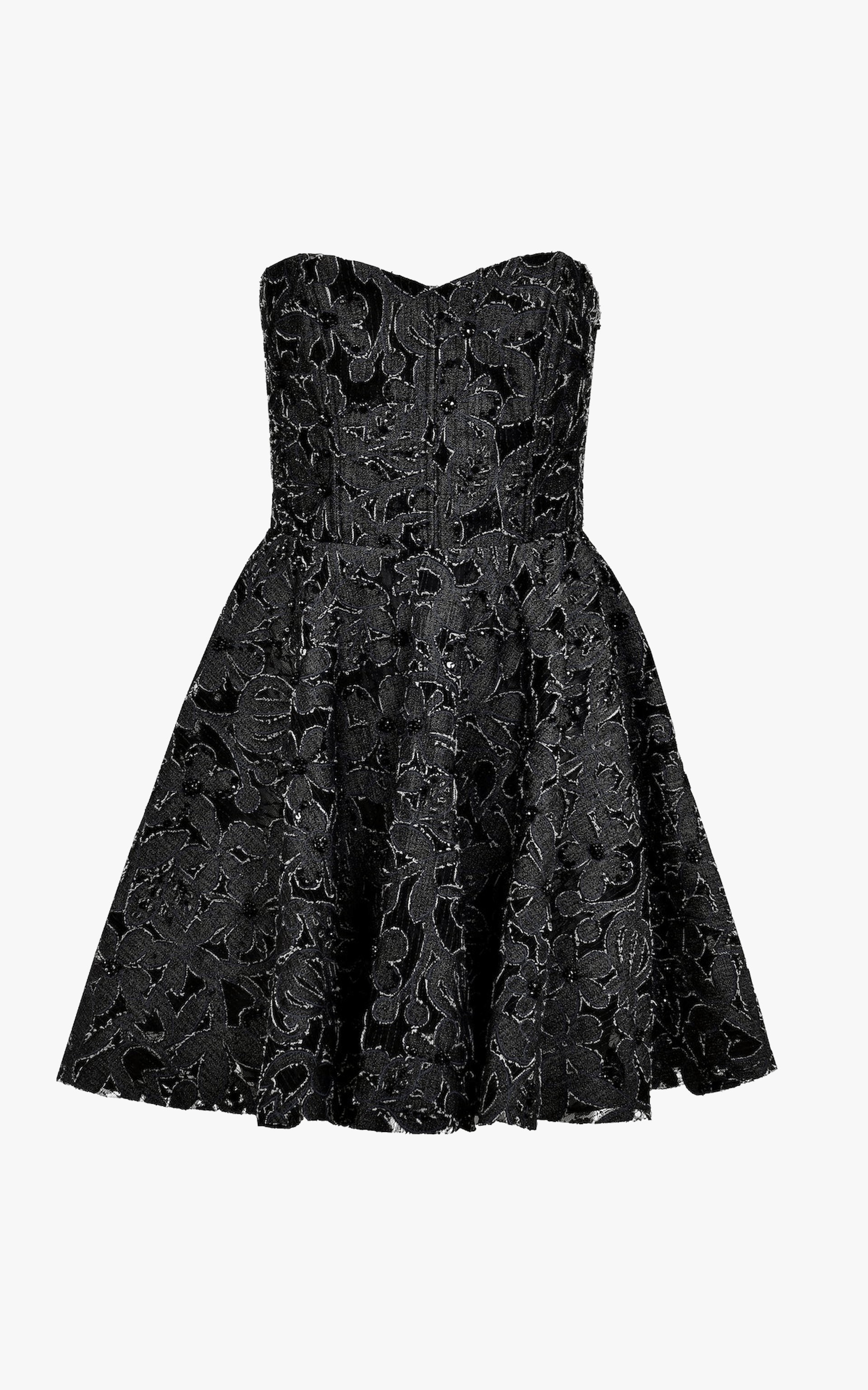 Miza Lace Denim Dress - Hand-embroidered made by Francesca Miranda