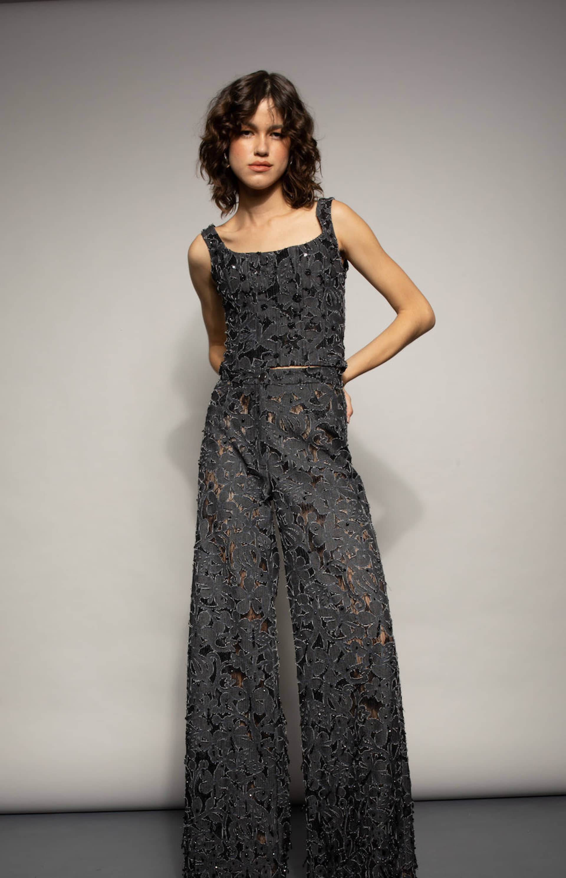 Chloe Corset Top - Handembroidered made by Francesca Miranda