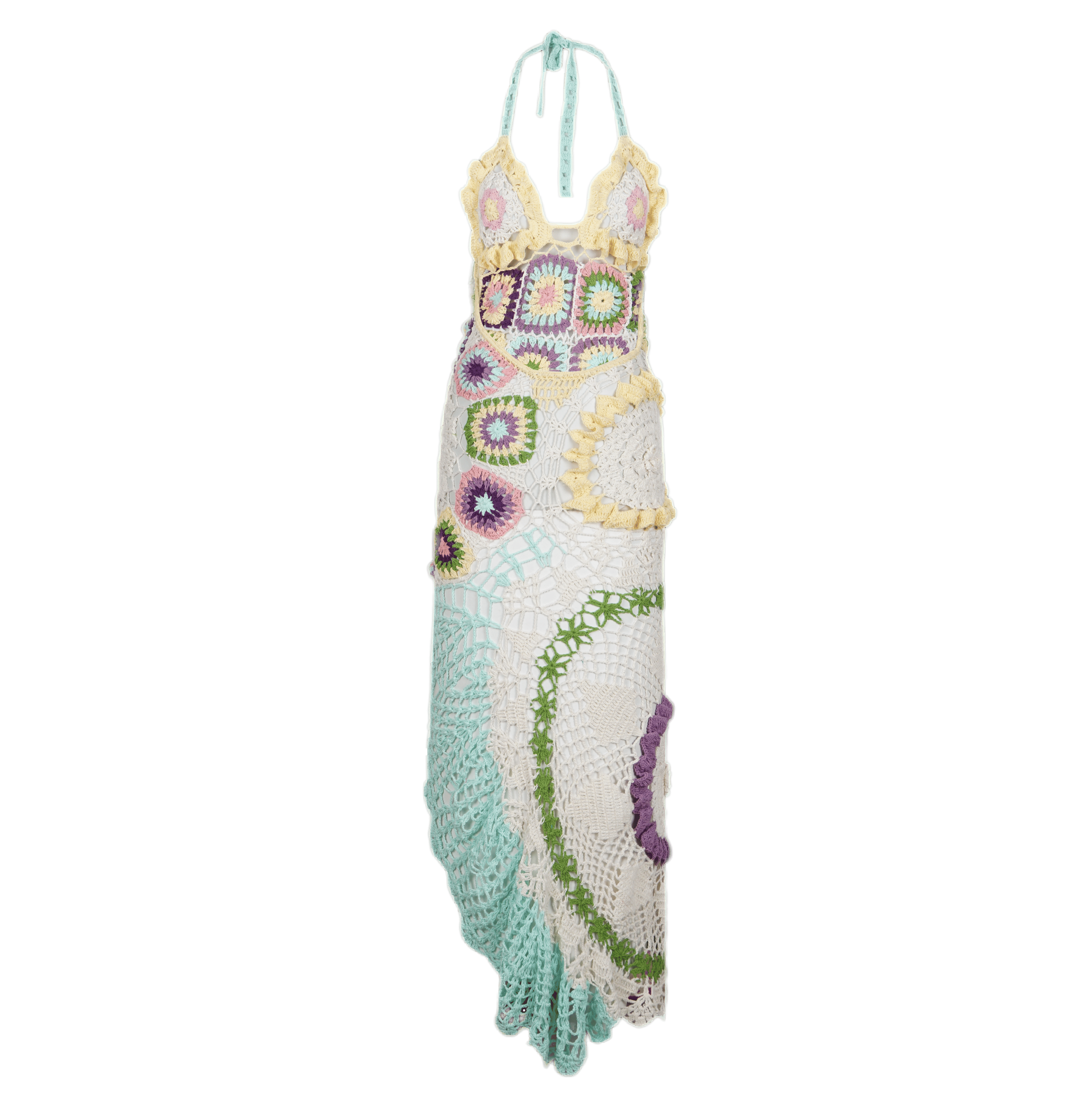 Octavia Crochet Multi-Coloured Party Dress made by Oceanus Swimwear