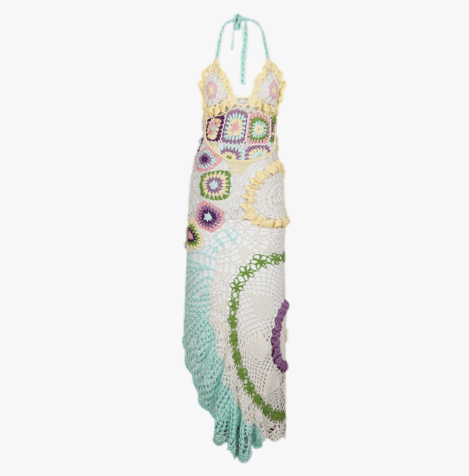 Octavia Crochet Multi-Coloured Party Dress made by Oceanus Swimwear