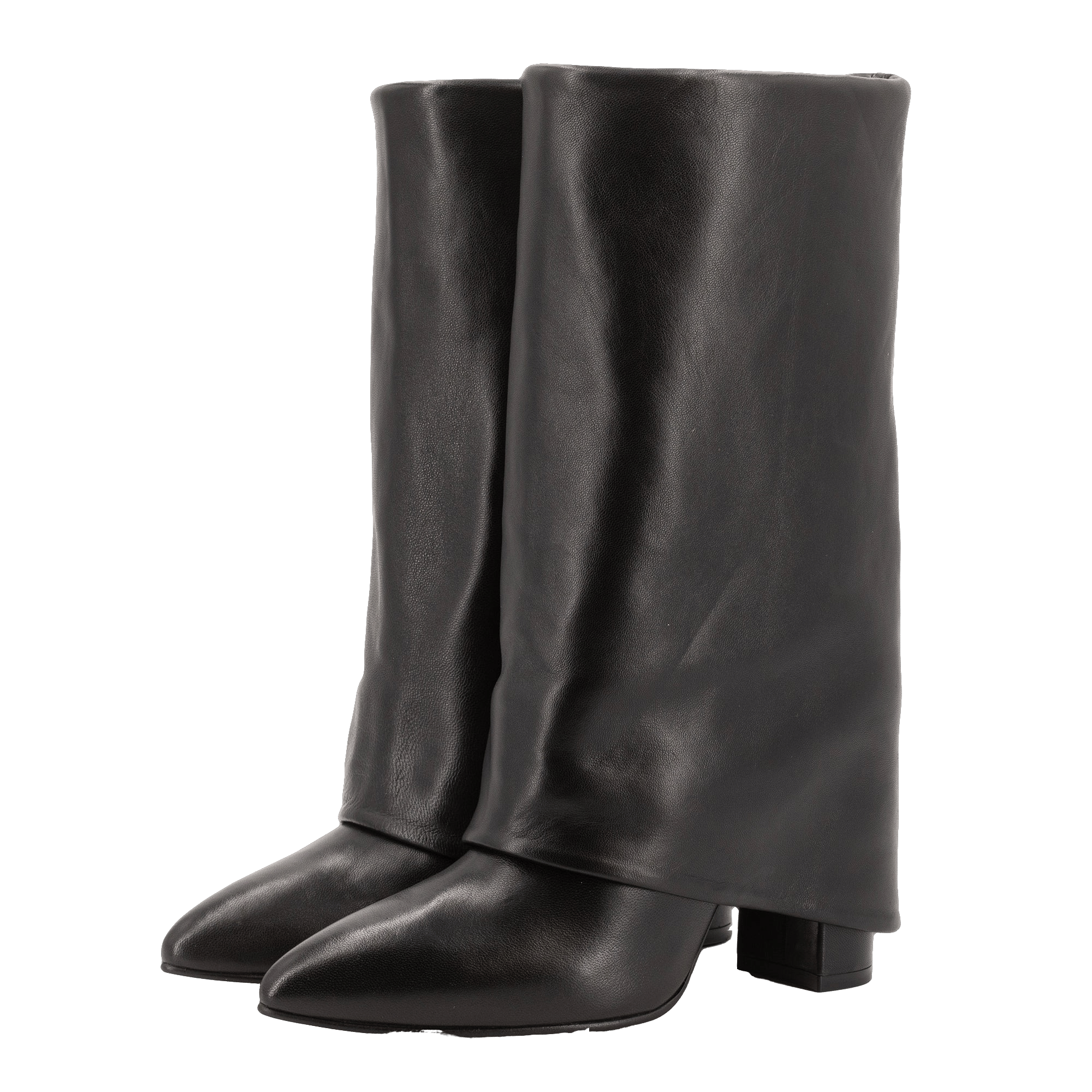 BERTA BLACK LEATHER BOOTS made by Toral