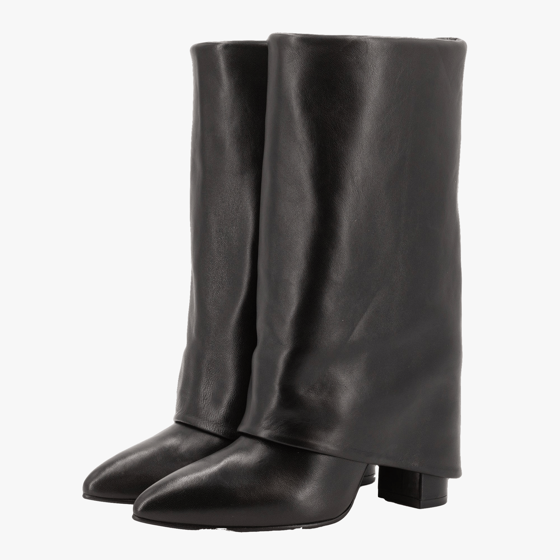 BERTA BLACK LEATHER BOOTS made by Toral