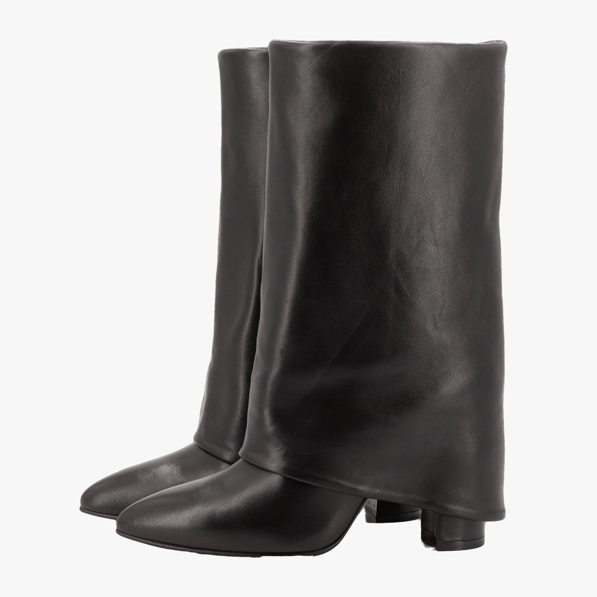 BERTA BLACK LEATHER BOOTS made by Toral