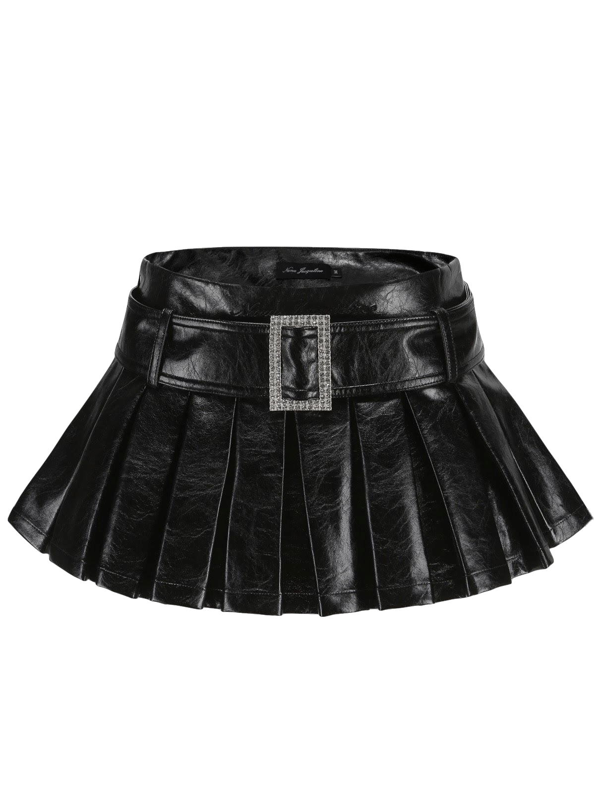 Teresa Leather Mini Skirt in Black made by Nana Jacqueline