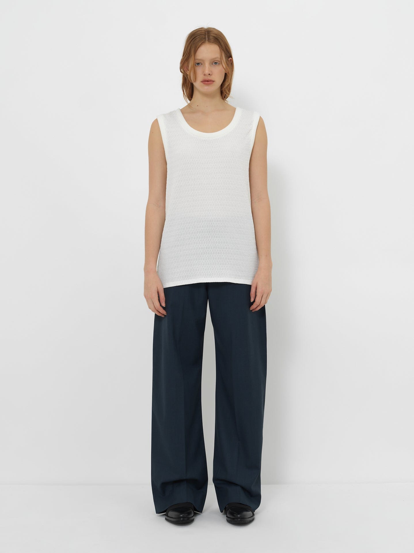 SLEEVELESS TEXTURED TOP made by YIBRI