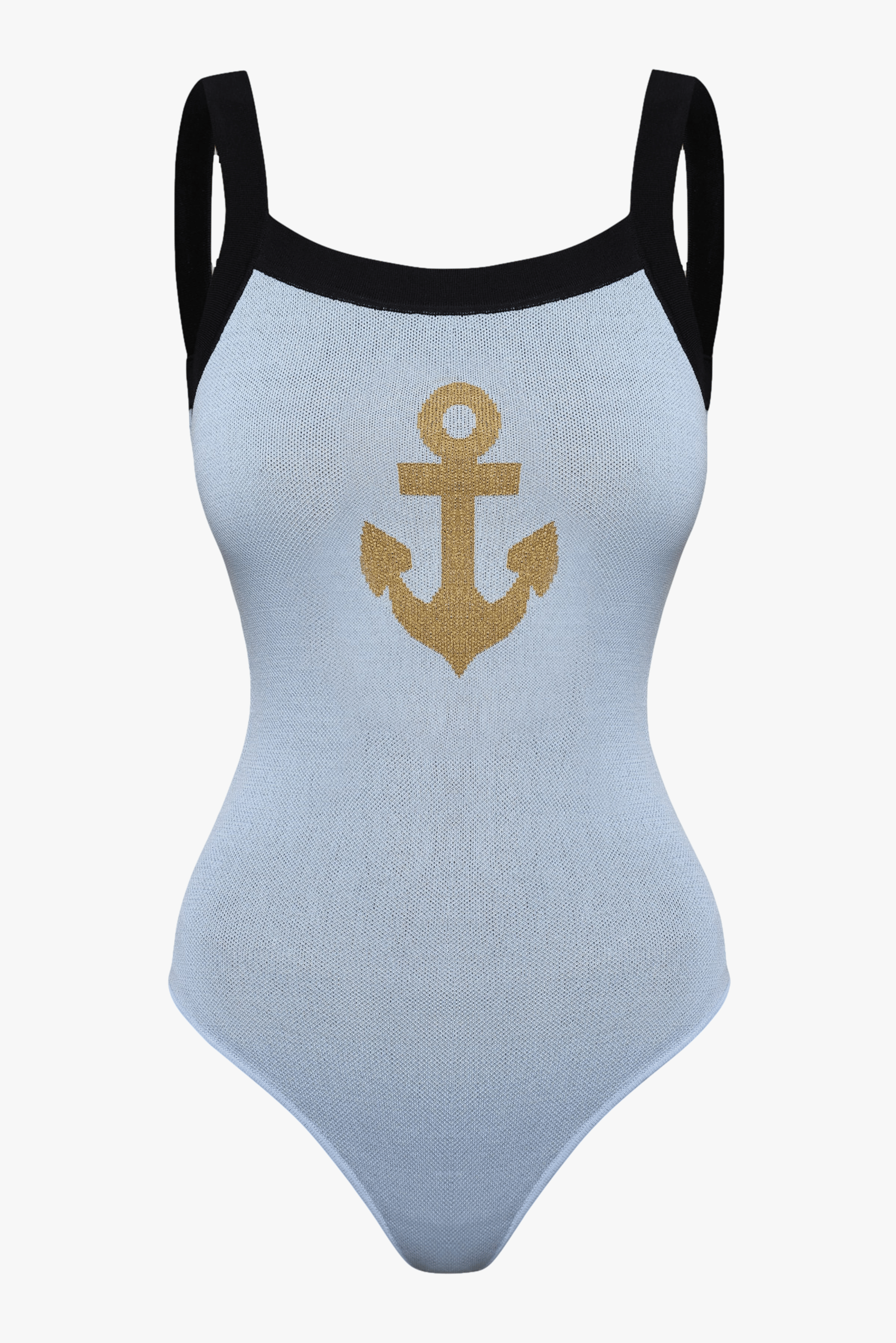 KNIT BODYSUIT in Blue made by KEBURIA