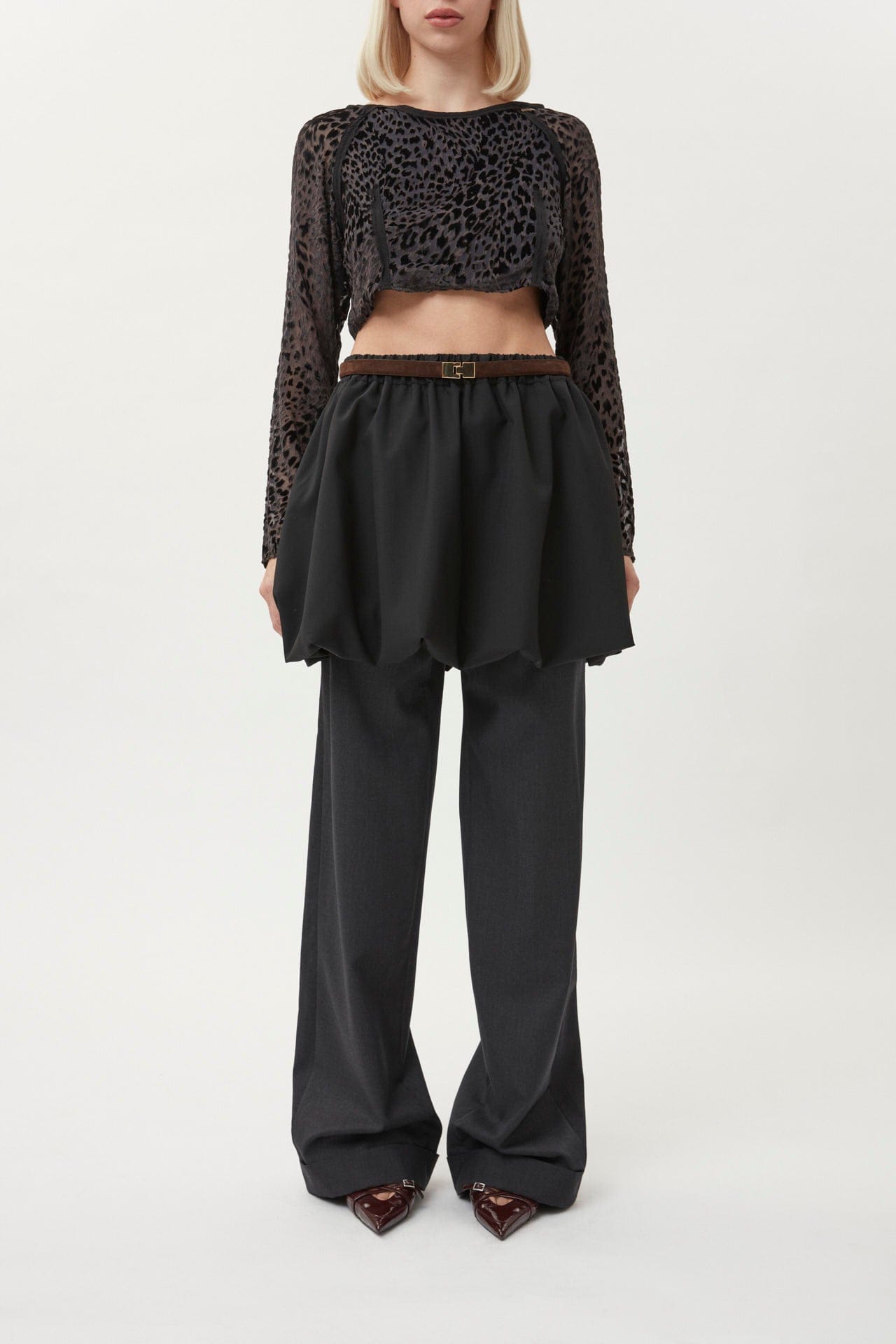 Leopard Top- Black made by Gemme Collective