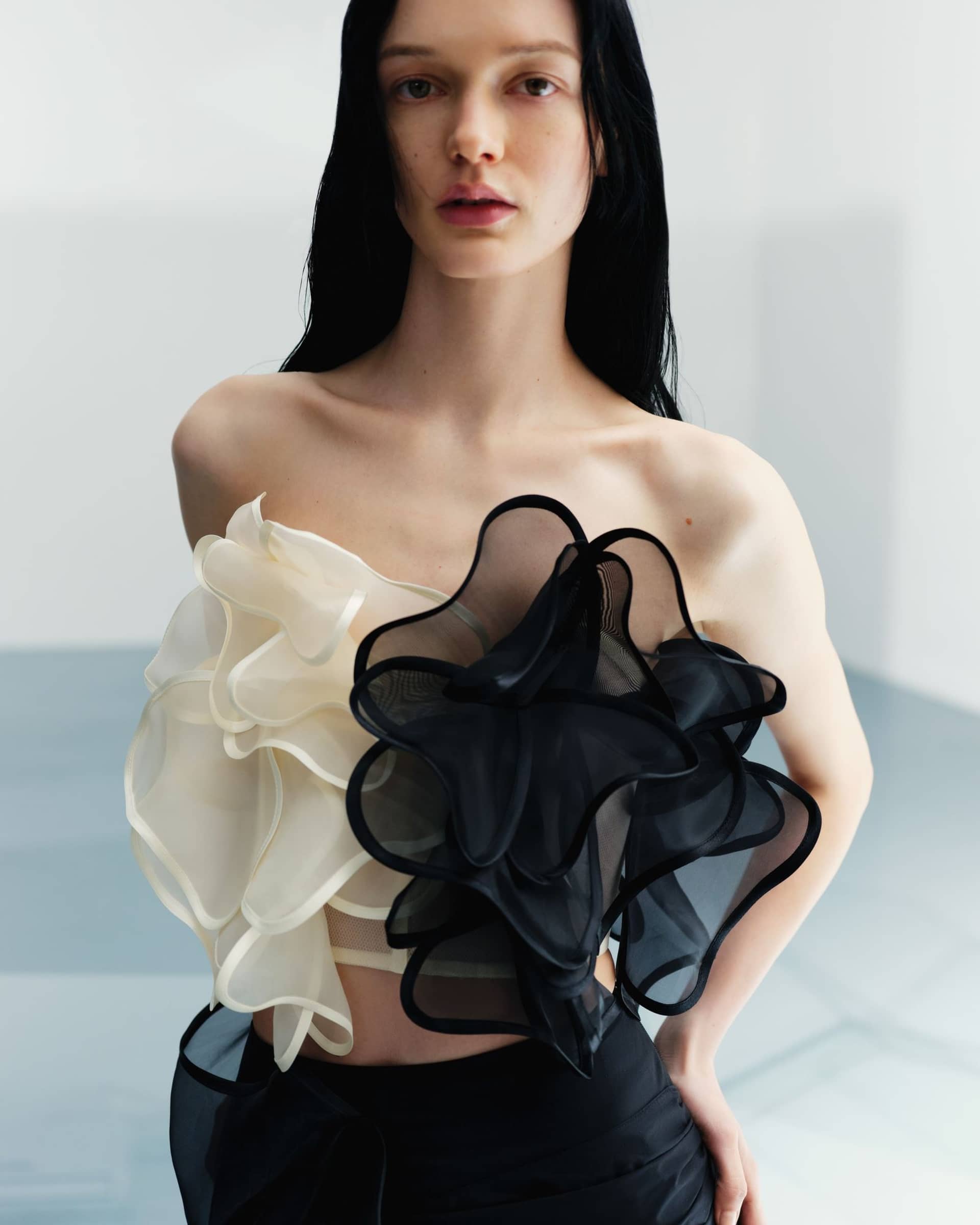 Corset Top in Flowers made by Malva Florea