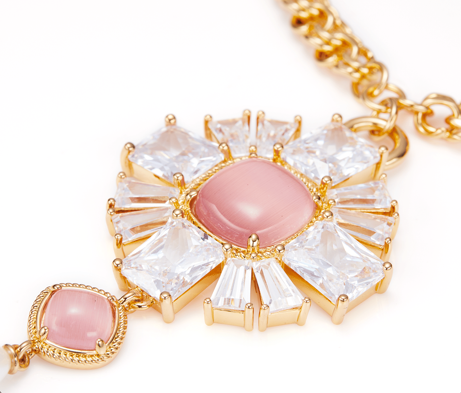 Cassandra Double Layer Pendant Necklace in Gold made by Nana Jacqueline